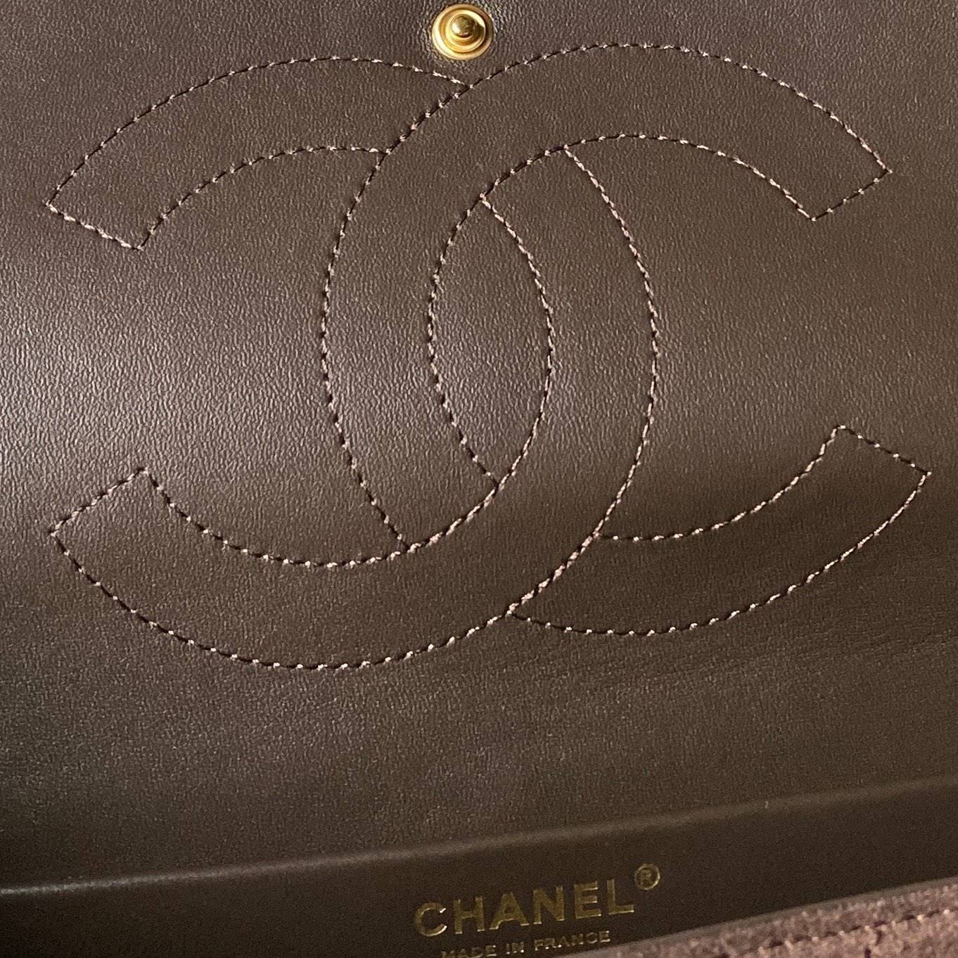 シャネル CHANEL マトラッセ フラップバッグ キャビアスキン ゴールド金具 レザー編み込みチェーン ショルダーバッ - 画像 20
