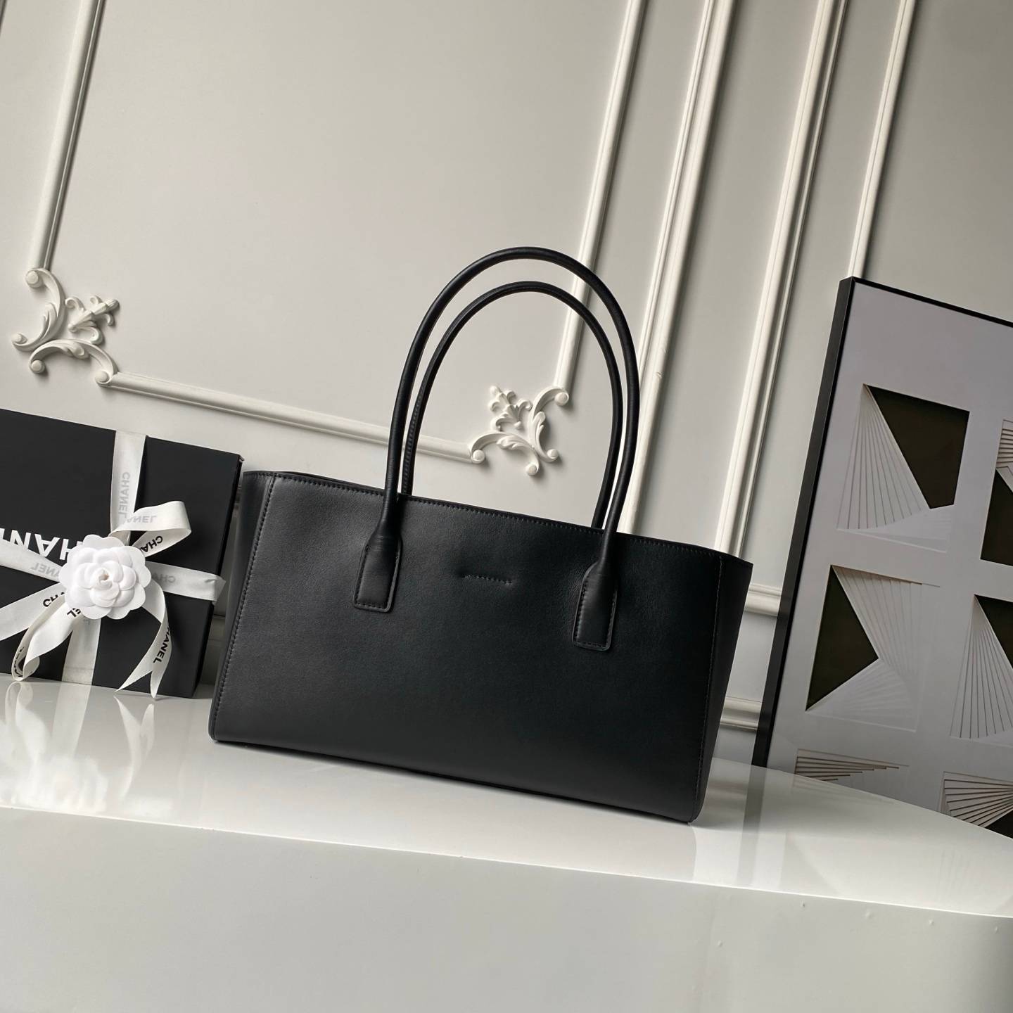 シャネル CHANEL AS6243 マトラッセ トートバッグ ブラック ゴールド金具 鏡面加工 レザー編み込みチェーン - 画像 18
