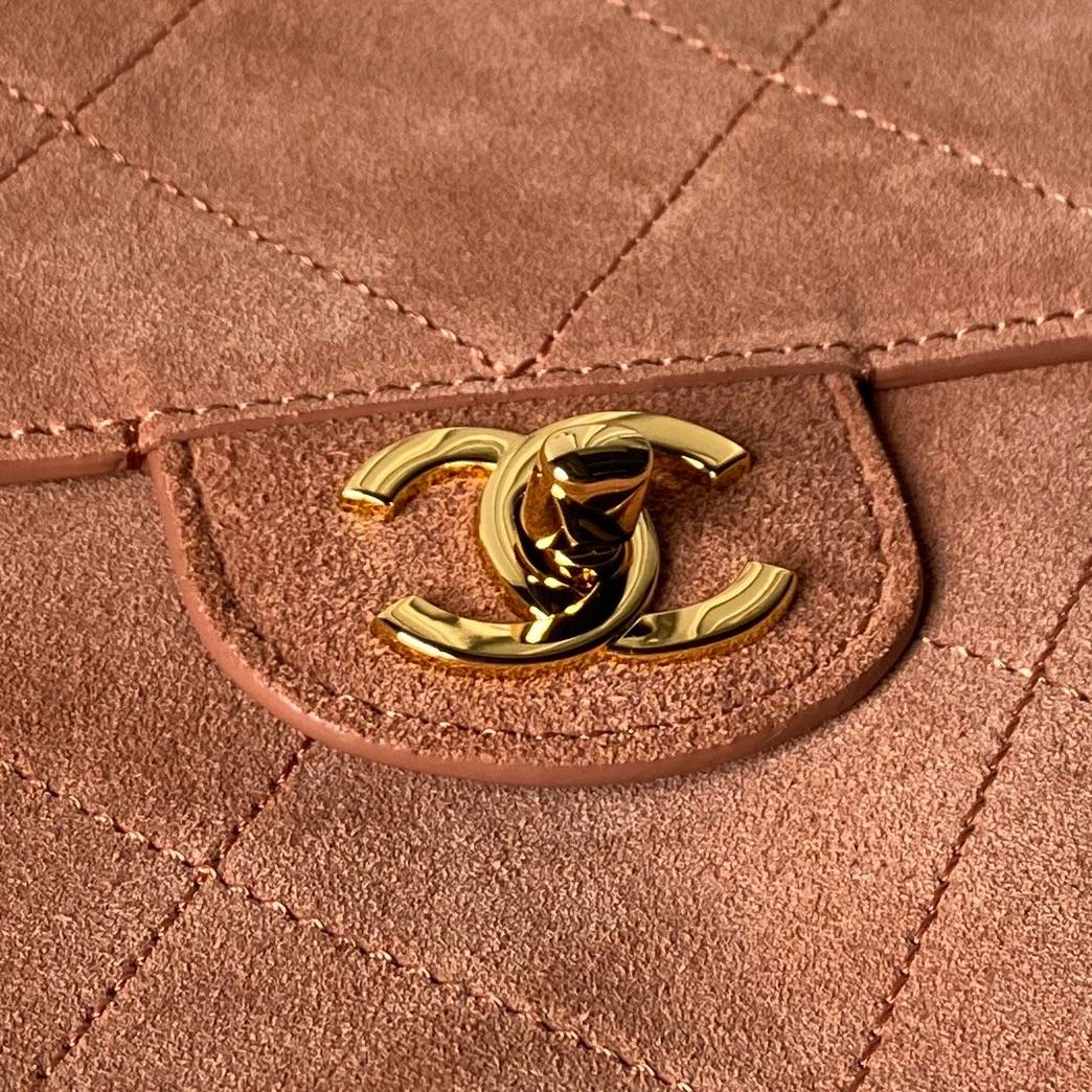 シャネル CHANEL マトラッセ フラップバッグ ラムスキン レザー編み込みチェーン ゴールド金具 ブラック ベージュ - 画像 9