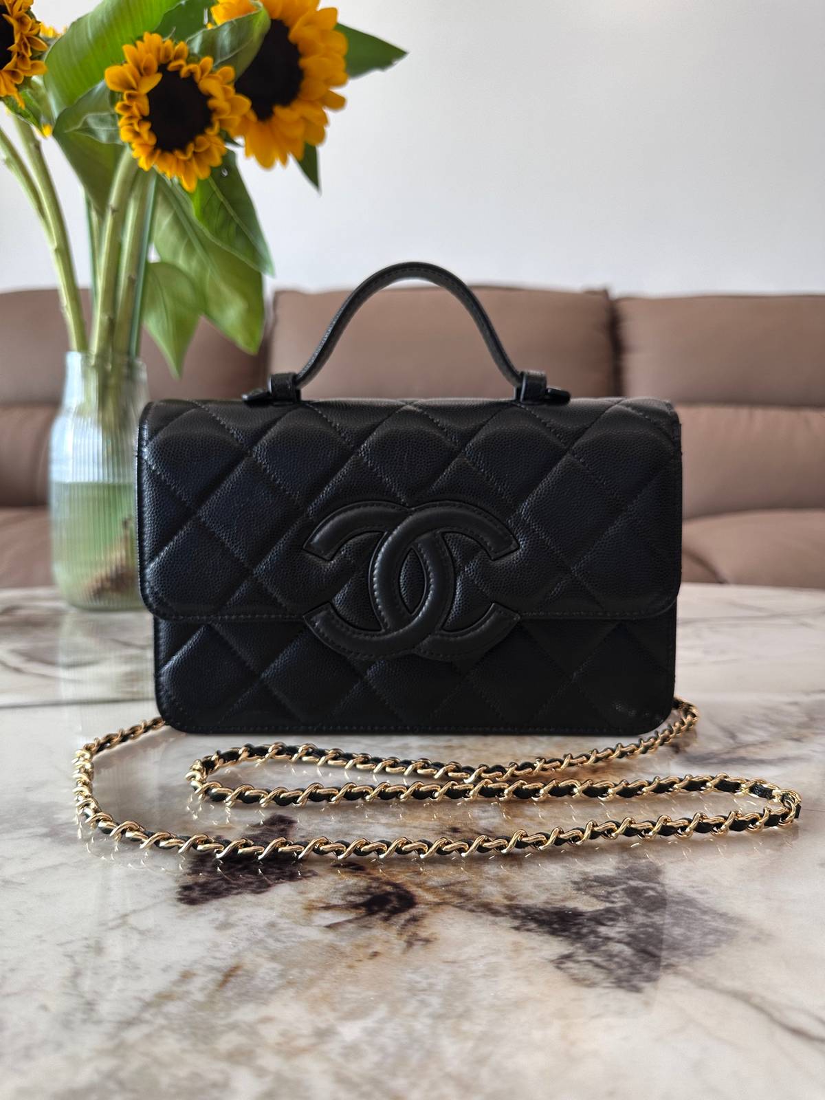 シャネル CHANEL マトラッセ ポシェット フラップバッグ ブラック ゴールド金具 シルバー金具 ターンロック レデ - 画像 10