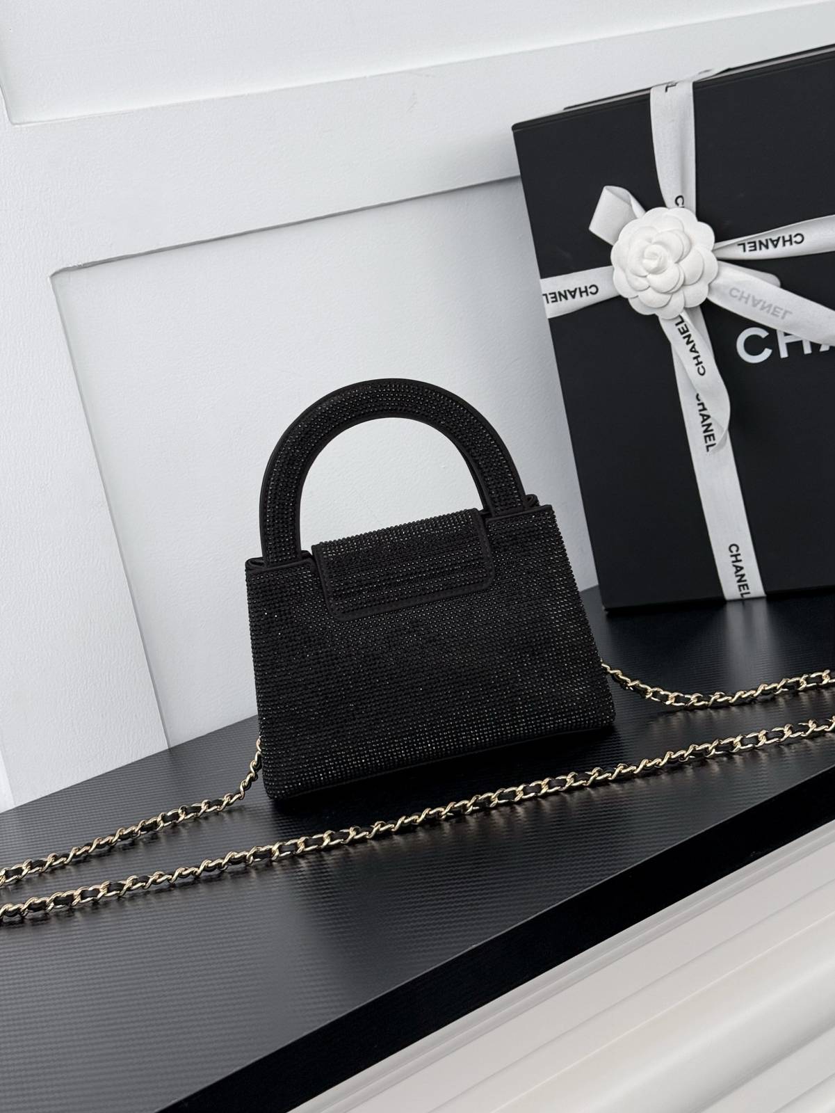 シャネル CHANEL マトラッセ フラップバッグ ブラック ゴールド金具 2WAY チェーンショルダー ハンドバッグ - 画像 10