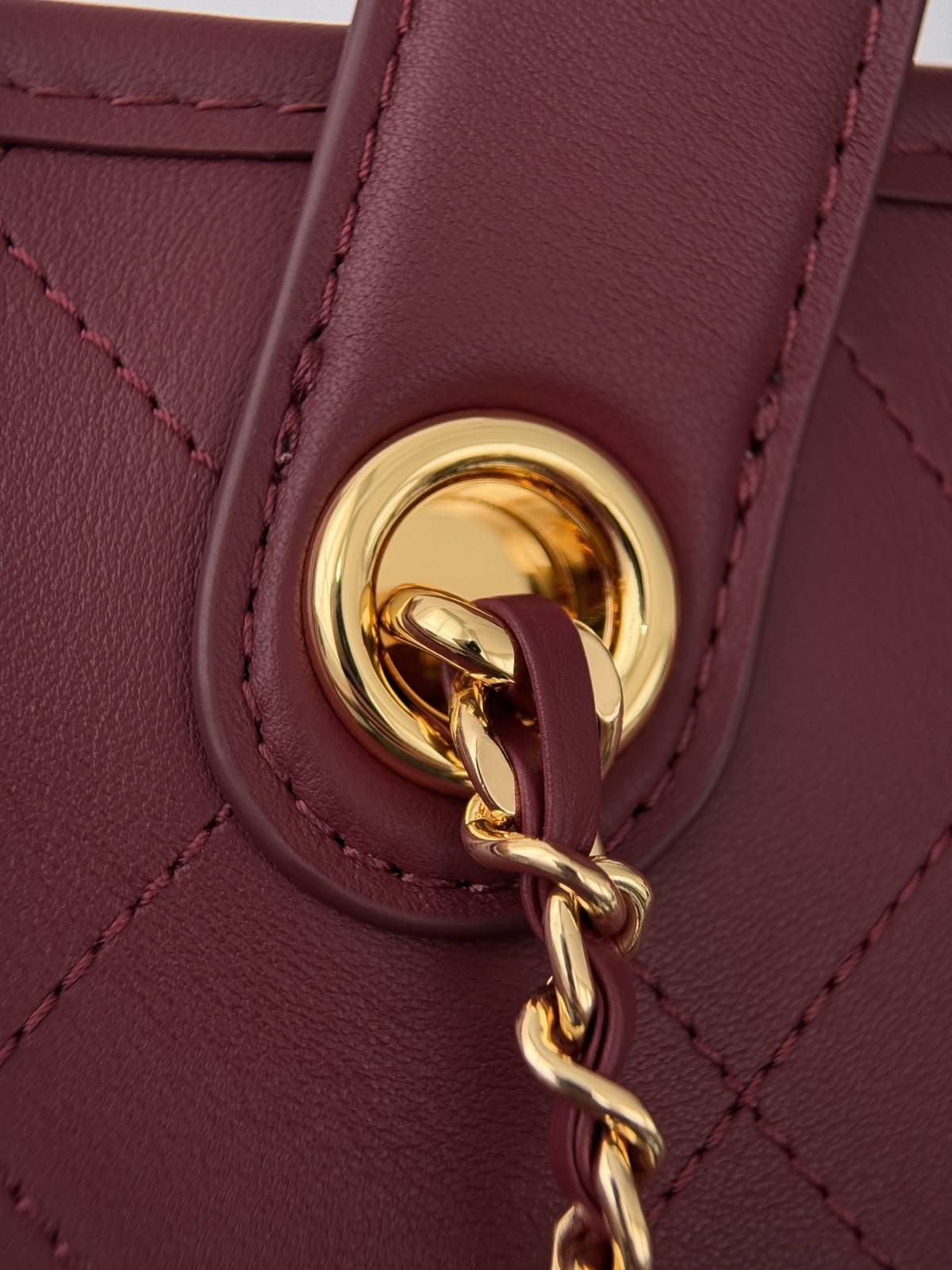 シャネル CHANEL マトラッセ トートバッグ レザー編み込みチェーン ゴールド金具 ブラック ベージュ レッド - 画像 13