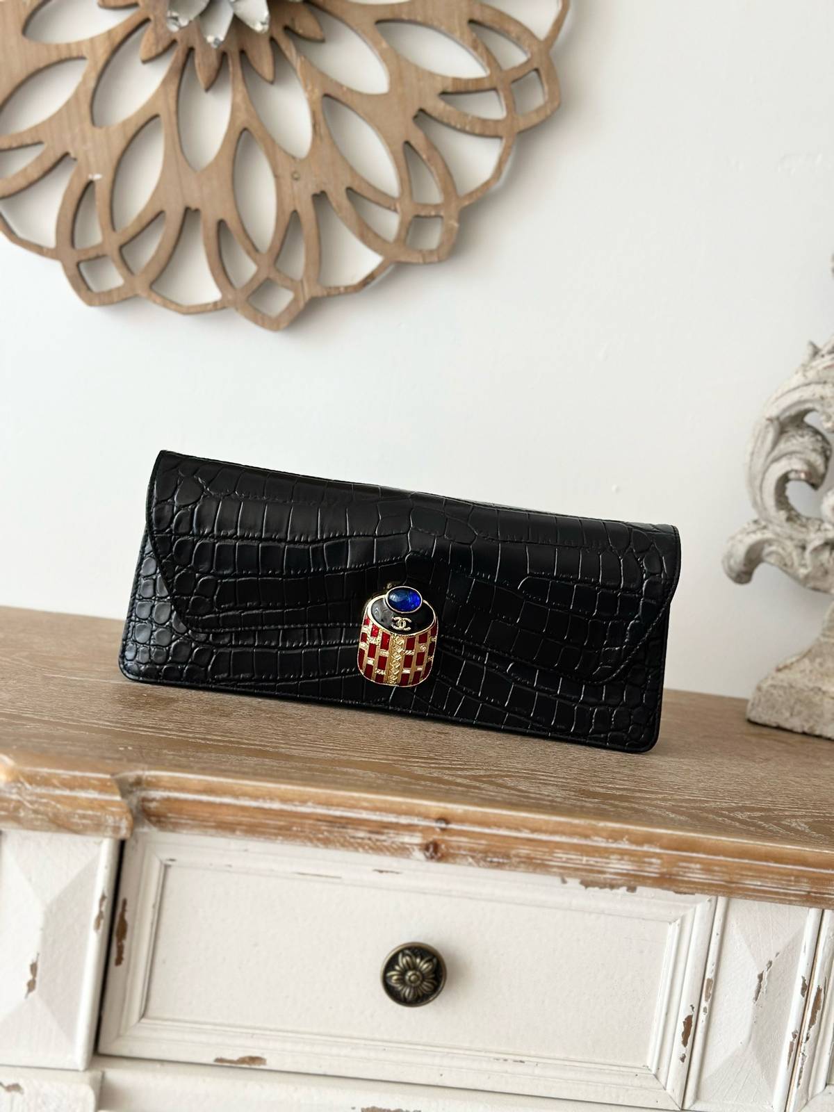 シャネル CHANEL マトラッセ キャビアスキン フラップバッグ ブラック ゴールド金具 ターンロック レディース - 画像 10