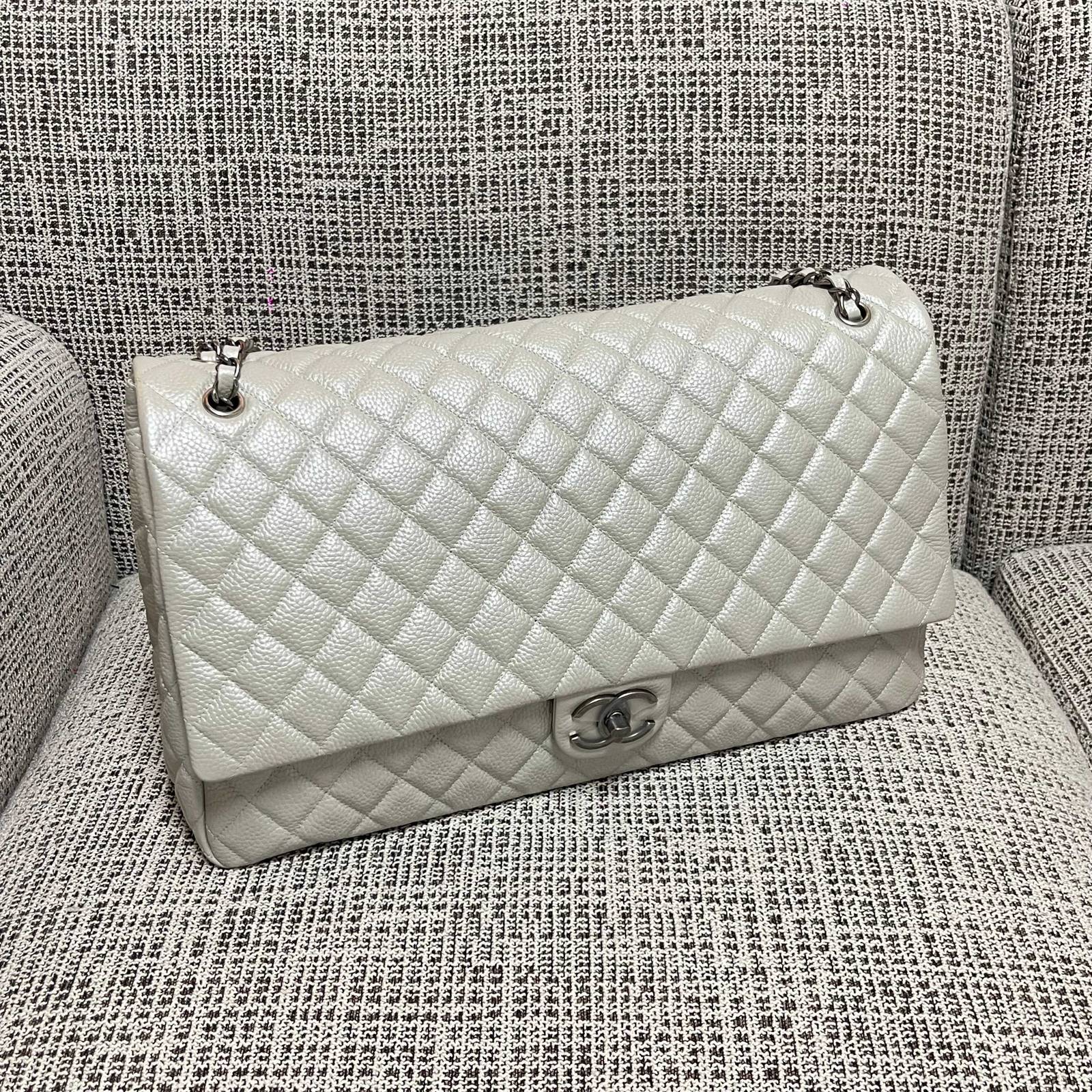 シャネル 462917 マトラッセ ラムスキン シルバー金具 チェーンショルダーバッグ レディース