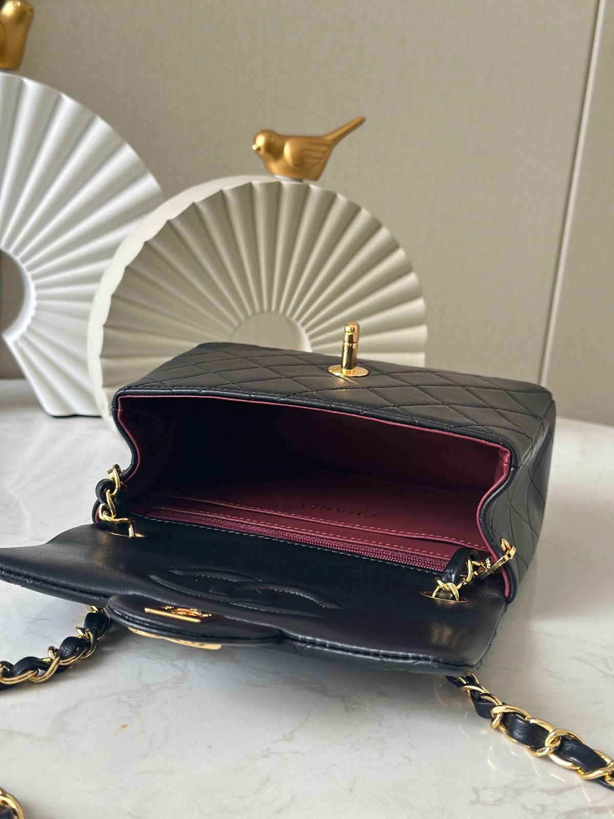 シャネル CHANEL マトラッセ ラムスキン チェーンショルダーバッグ ピンク ゴールド金具 レディース - 画像 5