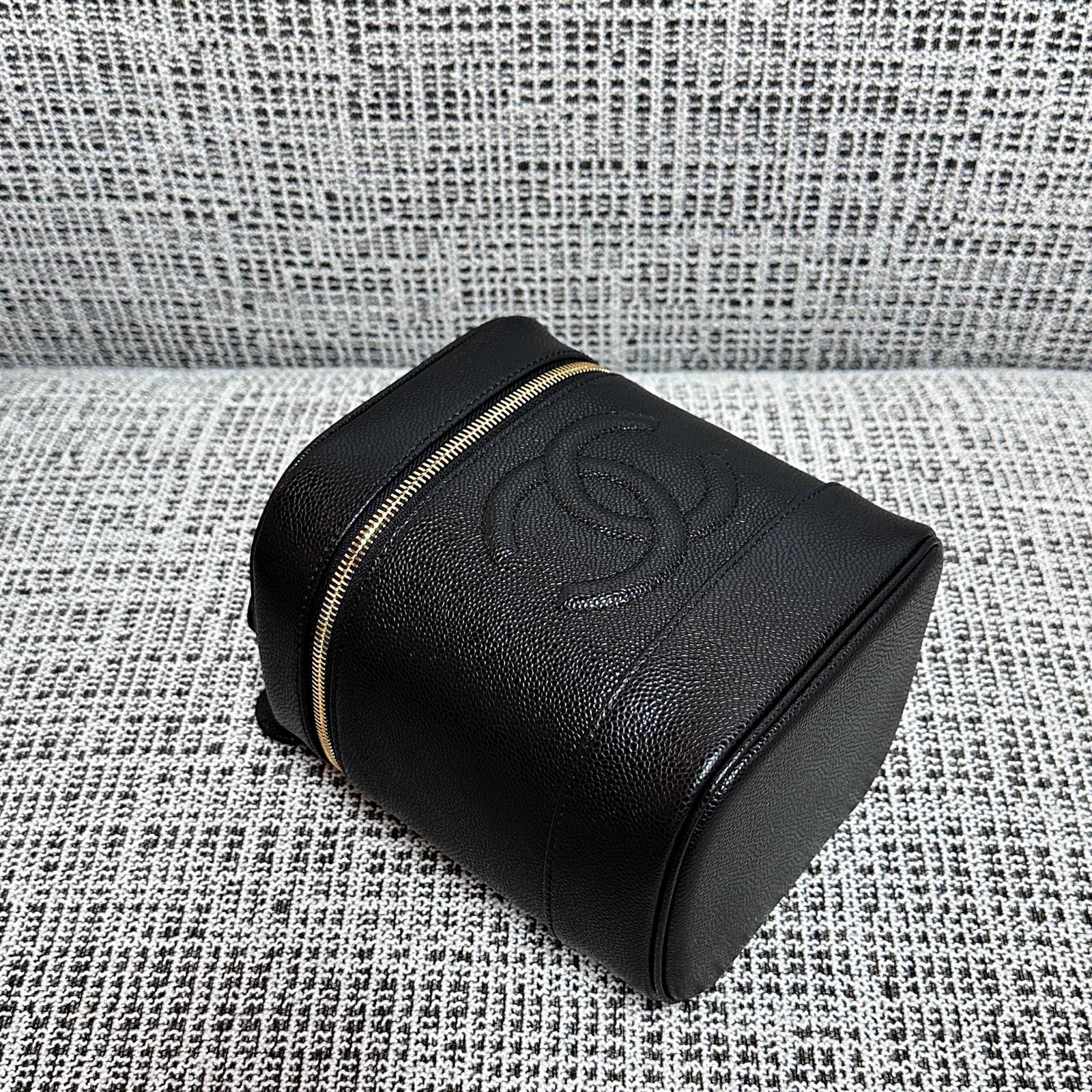 シャネル CHANEL マトラッセ バニティバッグ ブラック ゴールド金具 レディース - 画像 15