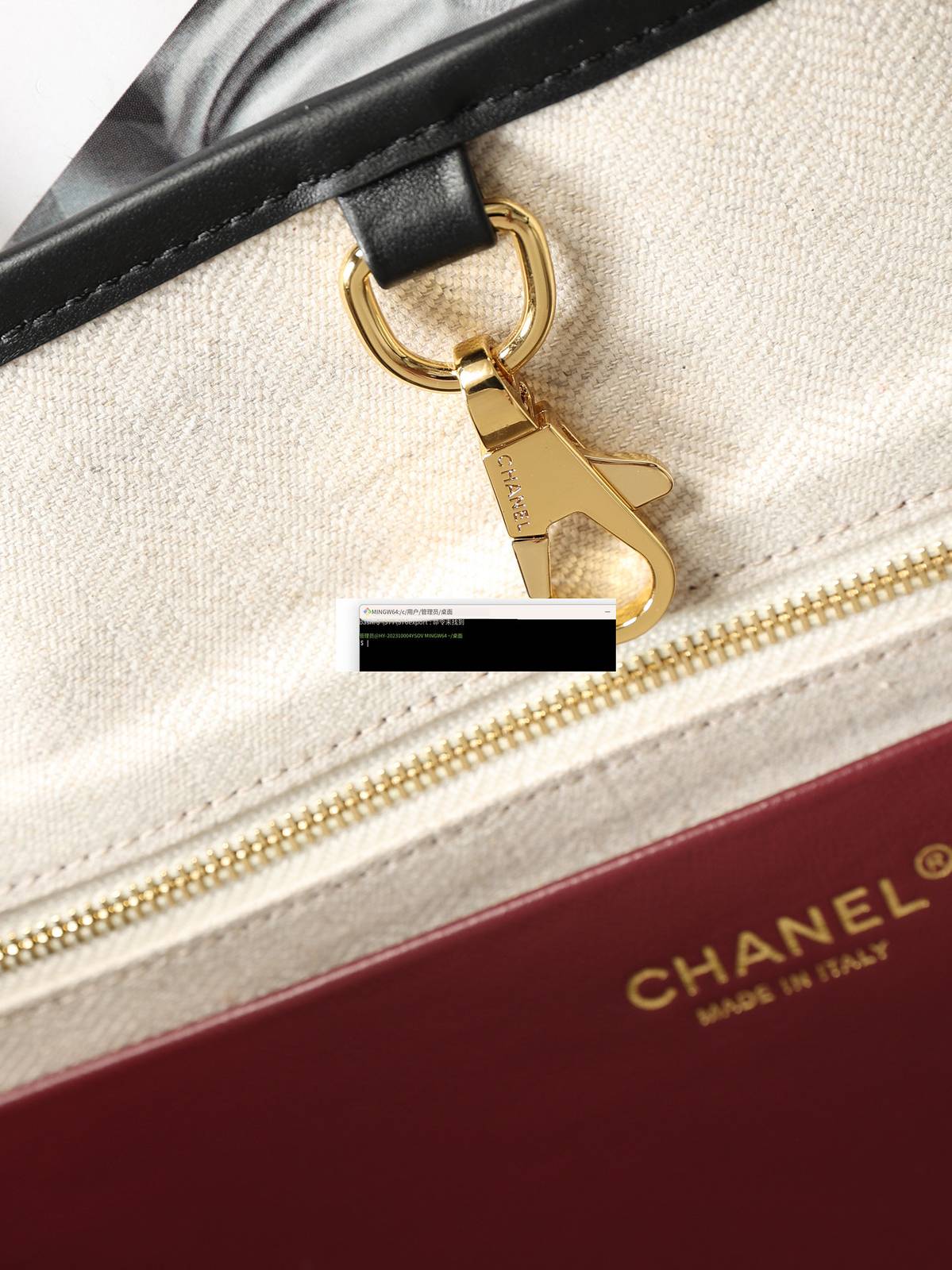 シャネル CHANEL AS6201 大号 マトラッセ チェーンショルダーバッグ ゴールド金具 ブラック ホワイト - 画像 2