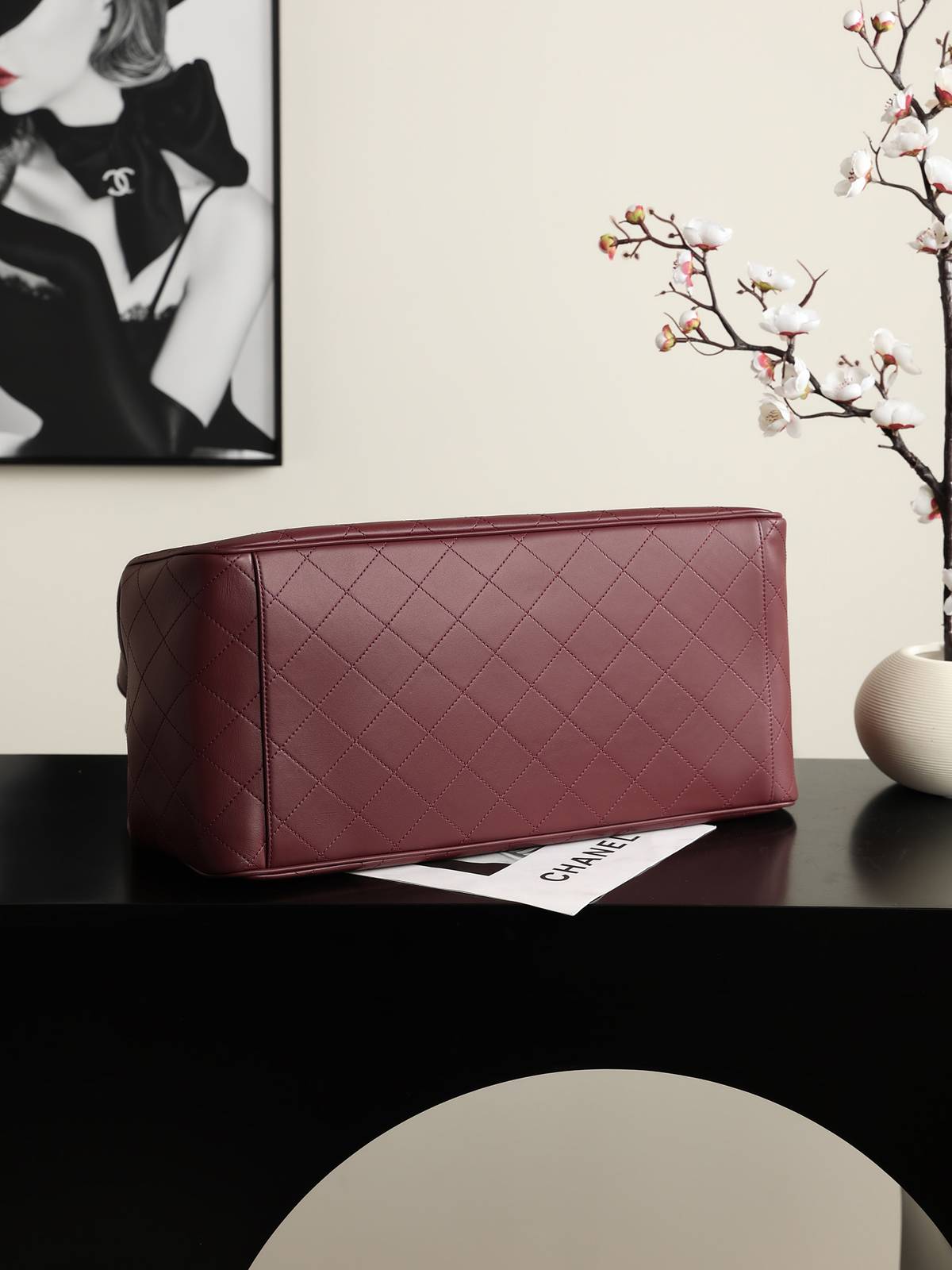 シャネル CHANEL AS6201 大号 マトラッセ チェーンショルダーバッグ ゴールド金具 ブラック ホワイト - 画像 15