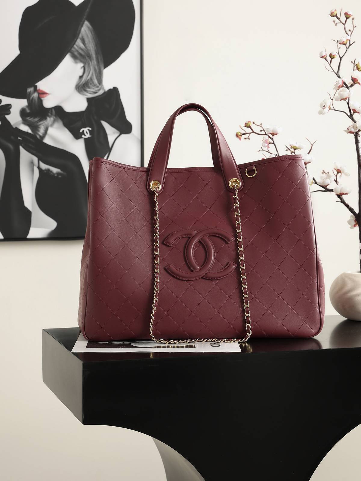 シャネル CHANEL AS6201 大号 マトラッセ チェーンショルダーバッグ ゴールド金具 ブラック ホワイト - 画像 19
