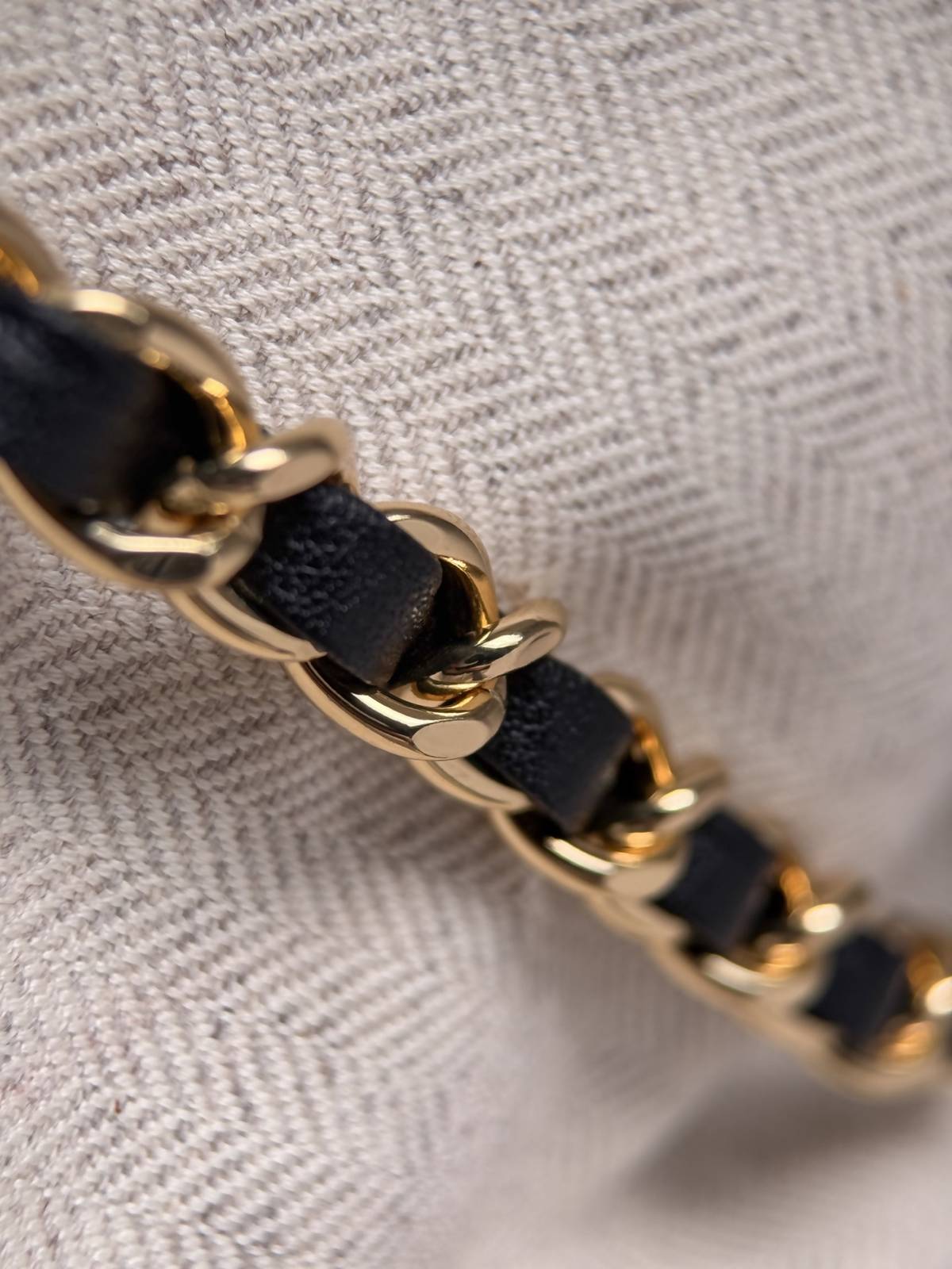シャネル CHANEL AS6199 26B ツイード ブラック ホワイト マルチカラー トートバッグ レザー編み込みチ - 画像 14