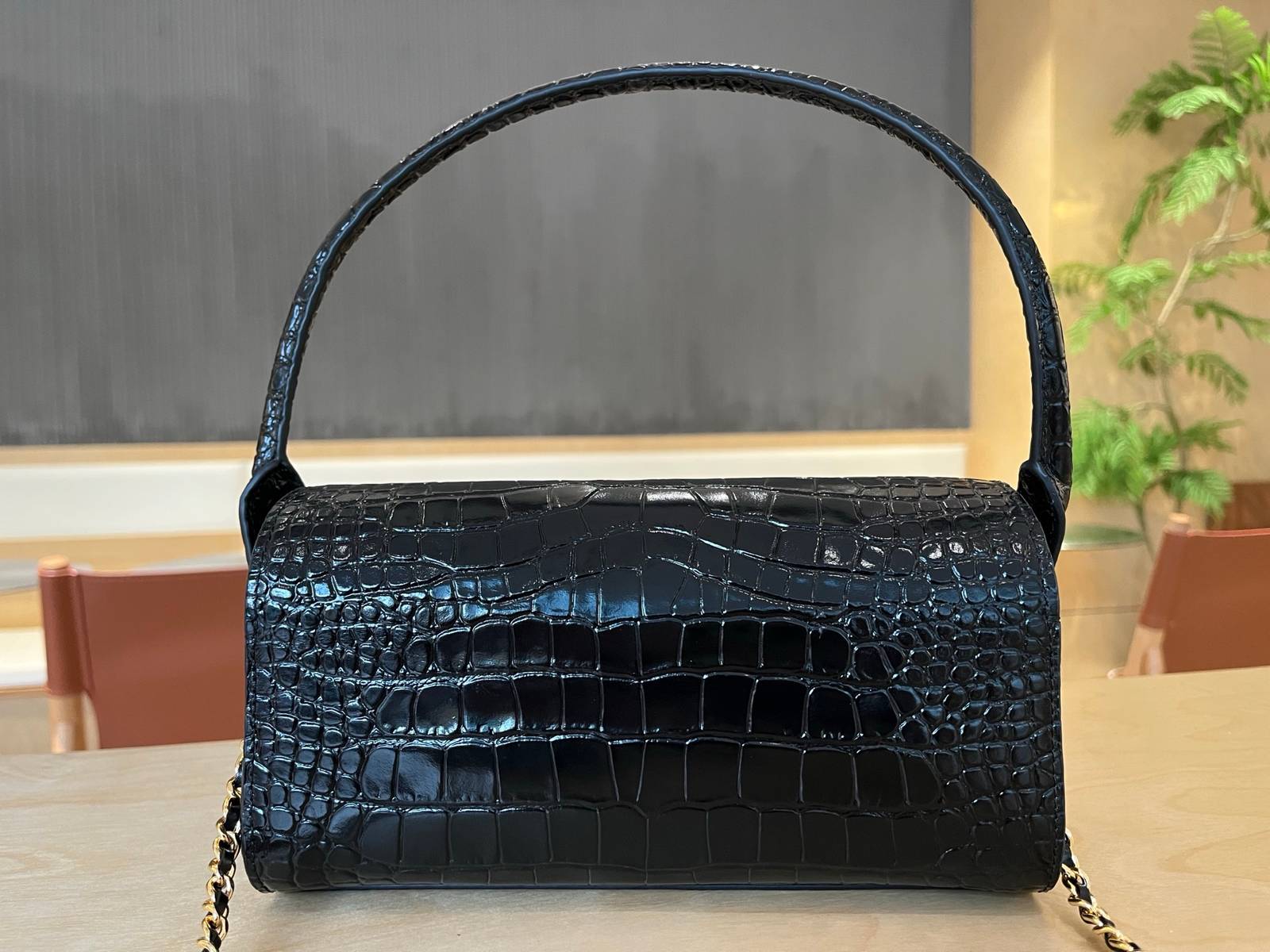シャネル CHANEL AS5294 キャビアスキン ボストンバッグ チェーンショルダー フラップバッグ ゴールド金具 - 画像 8