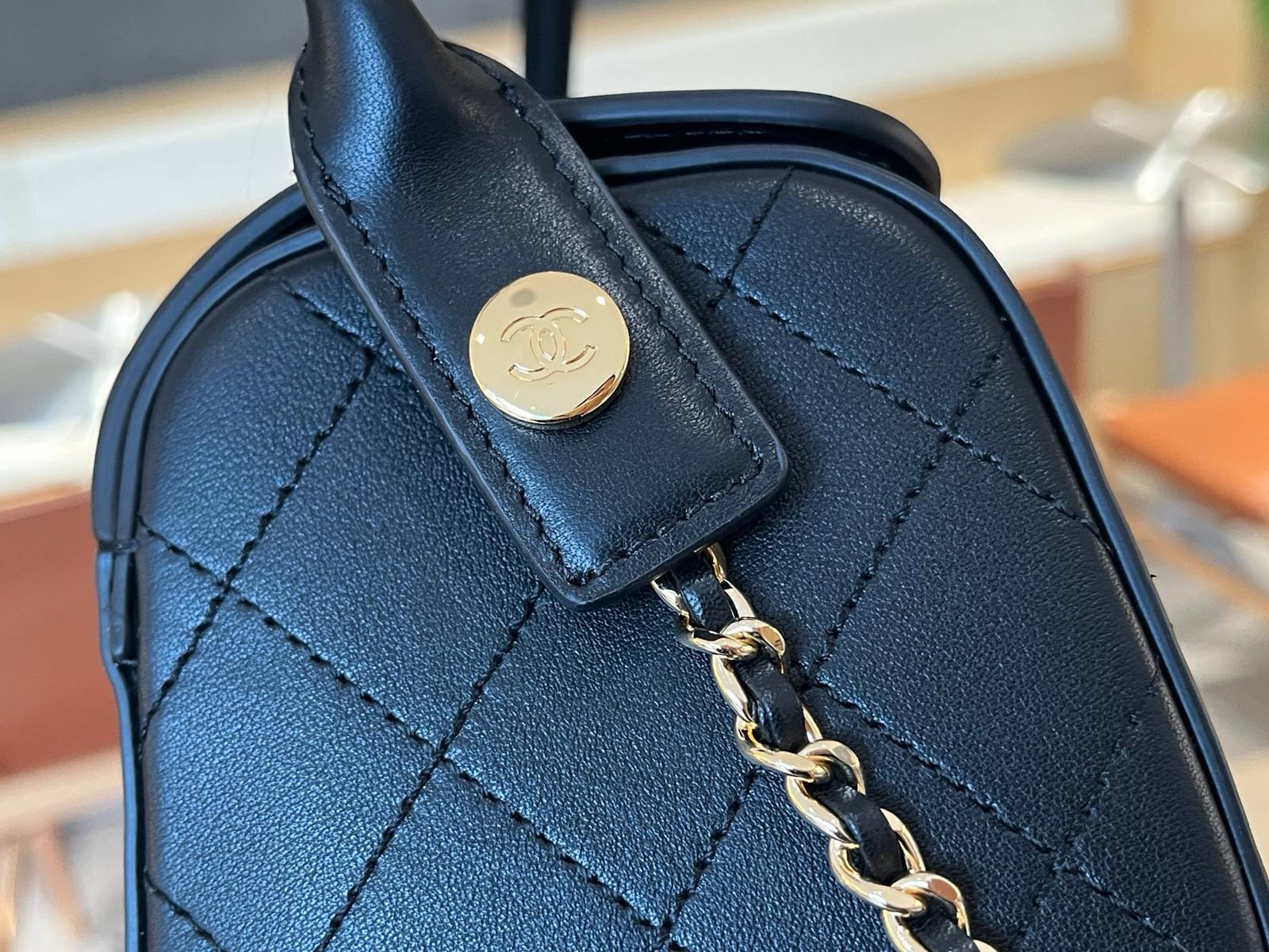 シャネル CHANEL AS5294 マトラッセ ラムスキン チェーンショルダーバッグ ゴールド金具 ブラック レディー - 画像 4