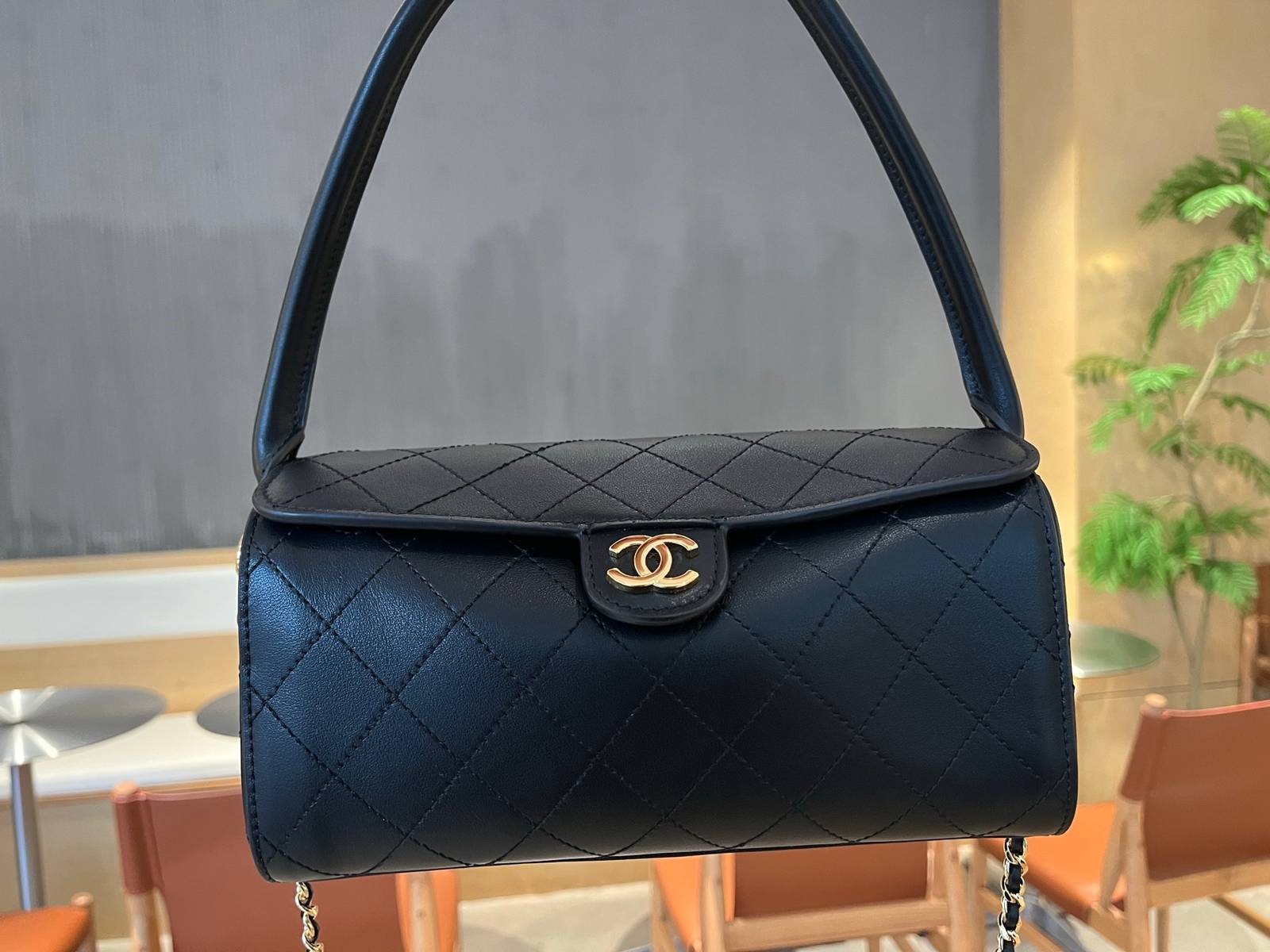 シャネル CHANEL AS5294 マトラッセ ラムスキン チェーンショルダーバッグ ゴールド金具 ブラック レディー - 画像 7