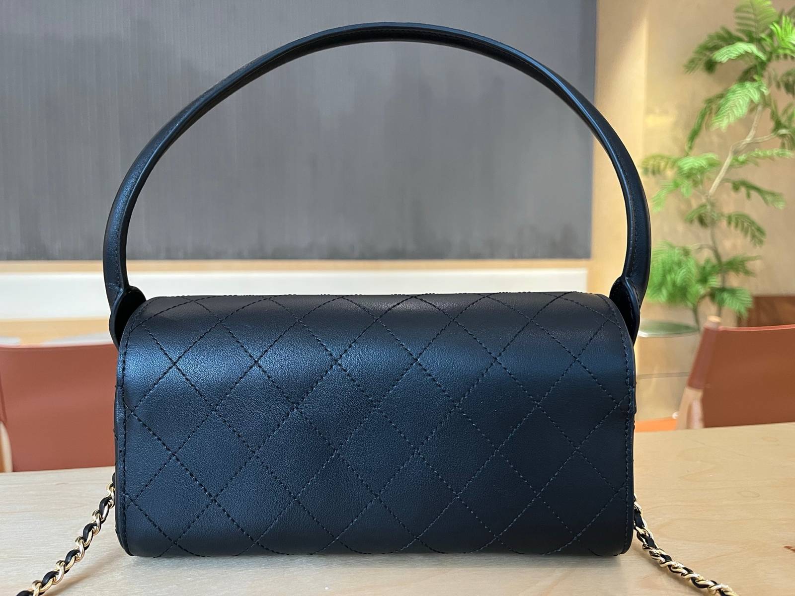 シャネル CHANEL AS5294 マトラッセ ラムスキン チェーンショルダーバッグ ゴールド金具 ブラック レディー - 画像 8