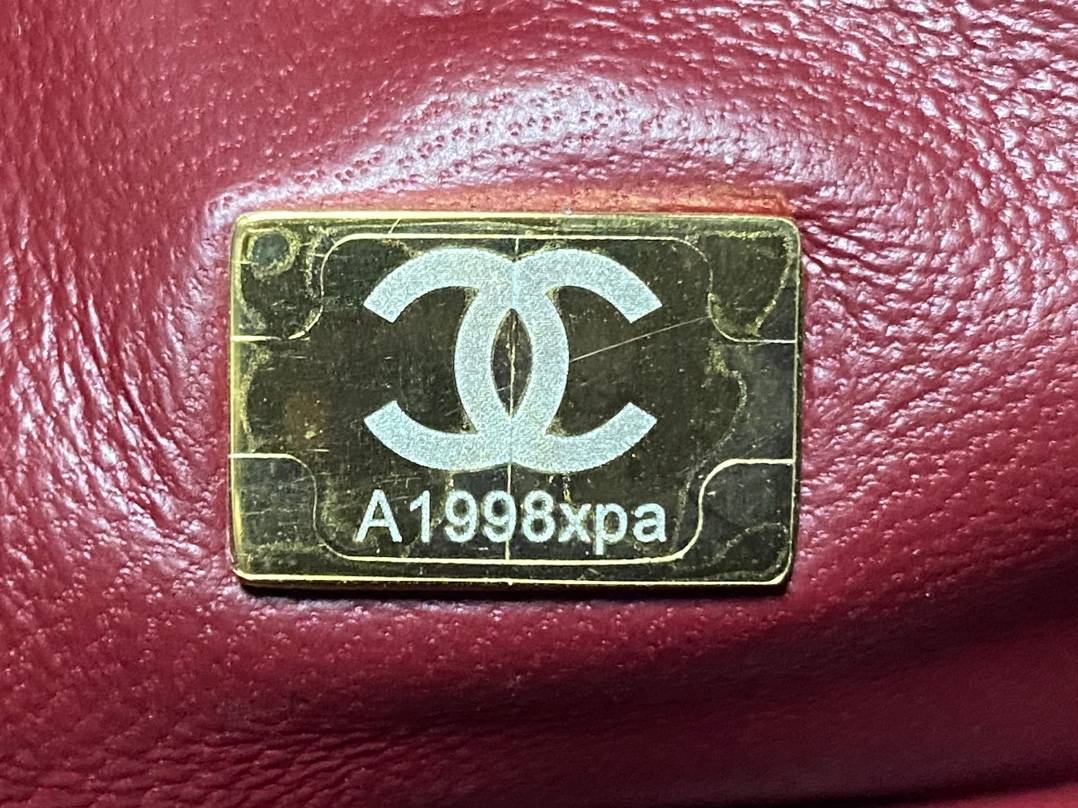 シャネル CHANEL マトラッセ ラムスキン フラップバッグ ゴールド金具 レザー編み込みチェーン ブラック ホワイト - 画像 2