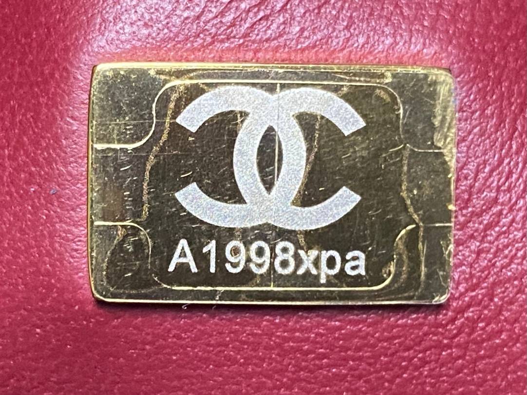 シャネル CHANEL マトラッセ ラムスキン フラップバッグ ゴールド金具 レザー編み込みチェーン ブラック ホワイト - 画像 11