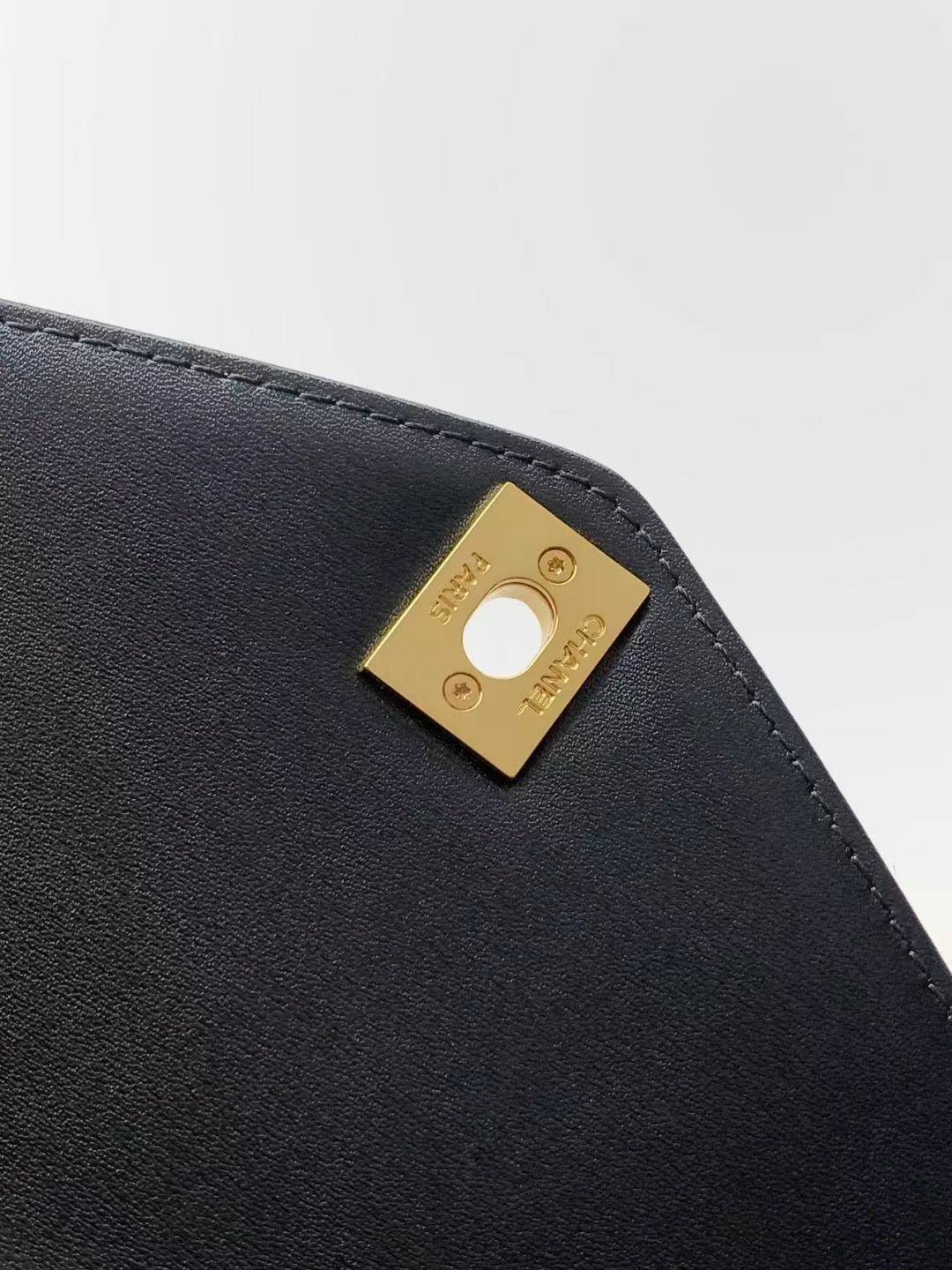 シャネル CHANEL マトラッセ マットキャビアスキン フラップバッグ チェーンショルダーバッグ ゴールド金具 ブラッ - 画像 5