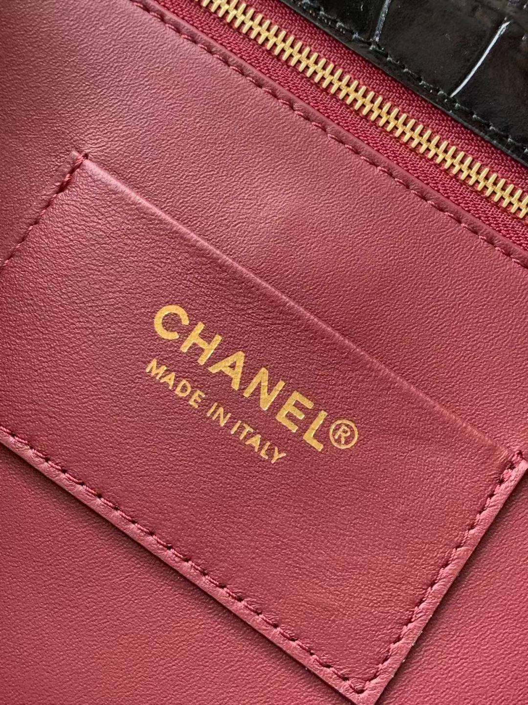 シャネル CHANEL マトラッセ マットキャビアスキン フラップバッグ チェーンショルダーバッグ ゴールド金具 ブラッ - 画像 13