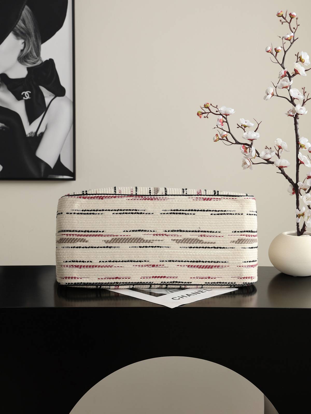 シャネル CHANEL マトラッセ トートバッグ キャビアスキン ゴールド金具 レザー編み込みチェーン ブラック - 画像 16