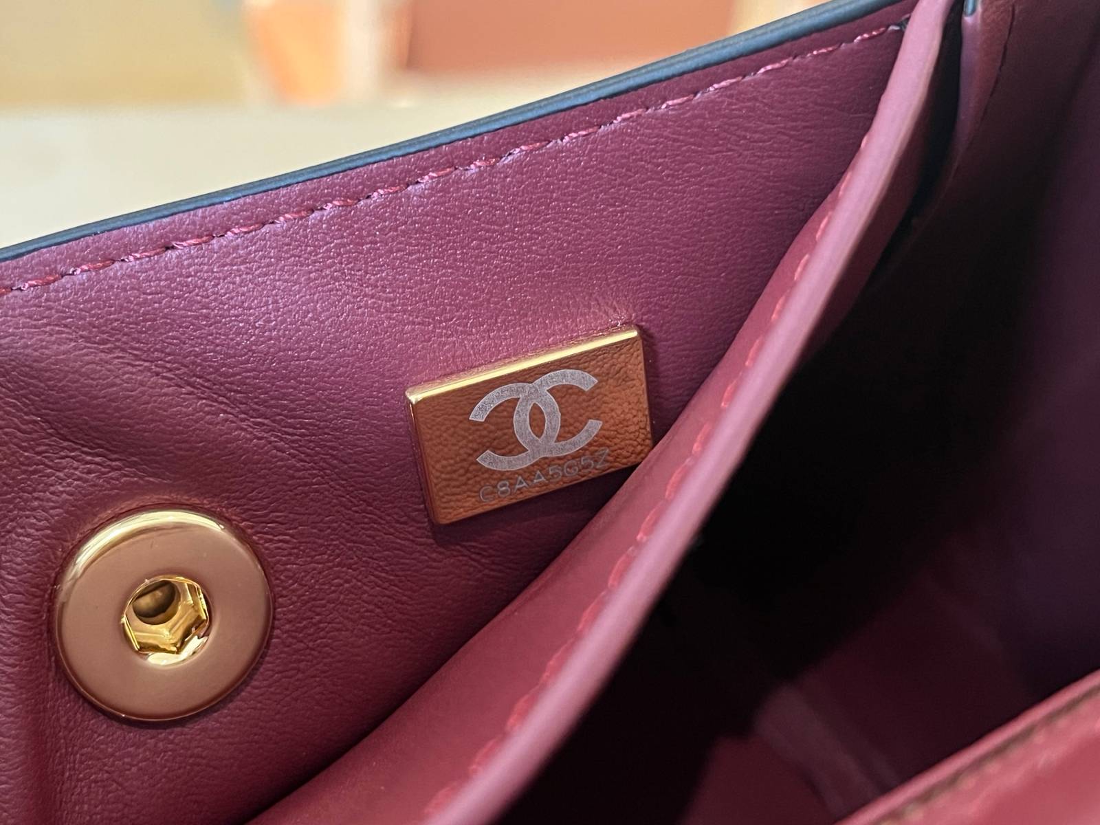 シャネル CHANEL AS6223 マトラッセ フラップバッグ キャビアスキン ゴールド金具 レザー編み込みチェーン - 画像 2
