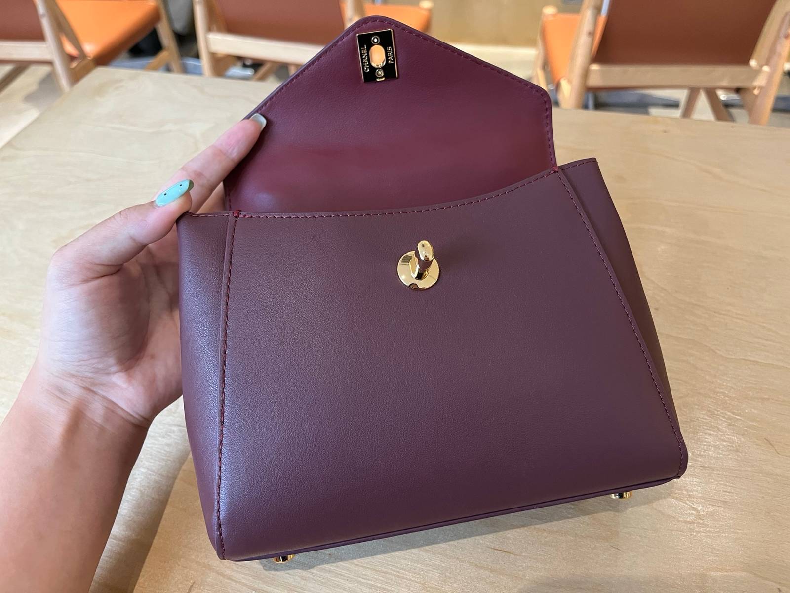 シャネル CHANEL AS6223 マトラッセ フラップバッグ キャビアスキン ゴールド金具 レザー編み込みチェーン - 画像 14