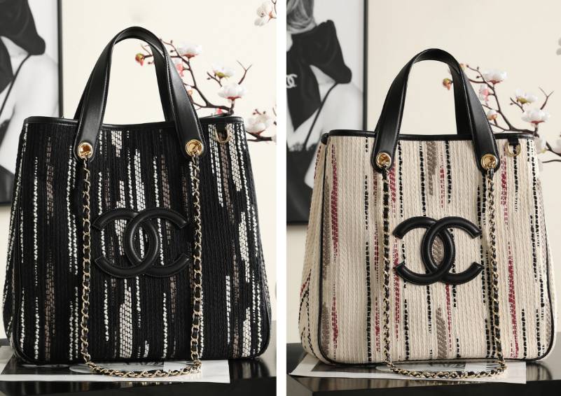 シャネル CHANEL 6200中号 マトラッセ チェーンショルダーバッグ ホワイト ブラック ゴールド金具 レディース