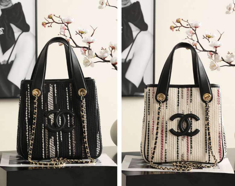 シャネル CHANEL 26B マトラッセ ミニトートバッグ ゴールド金具 レザー編み込みチェーン レディース ブラック