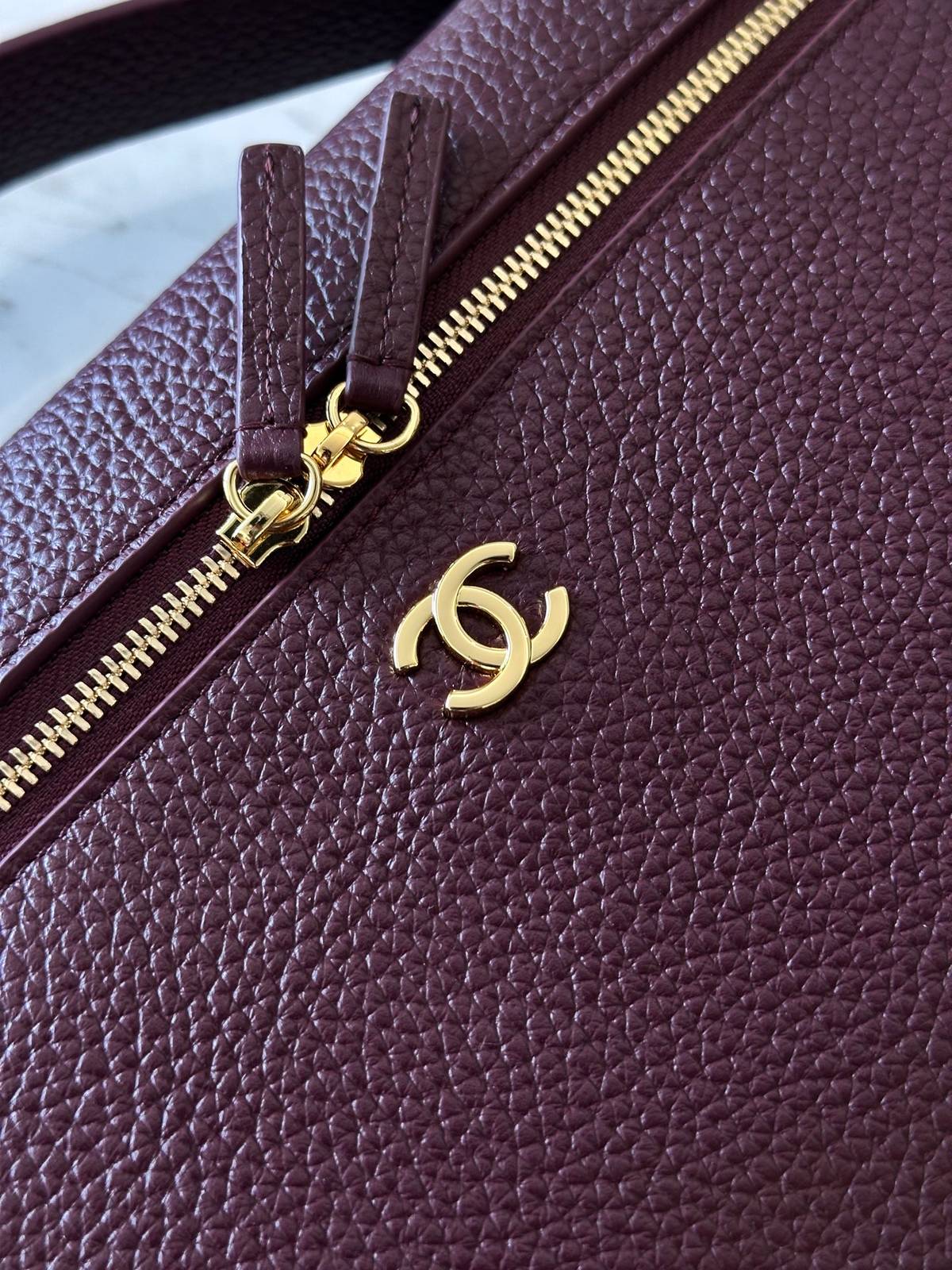 シャネル CHANEL マトラッセ バニティバッグ キャビアスキン ゴールド金具 レザー編み込みチェーン ブラック ホワ - 画像 13