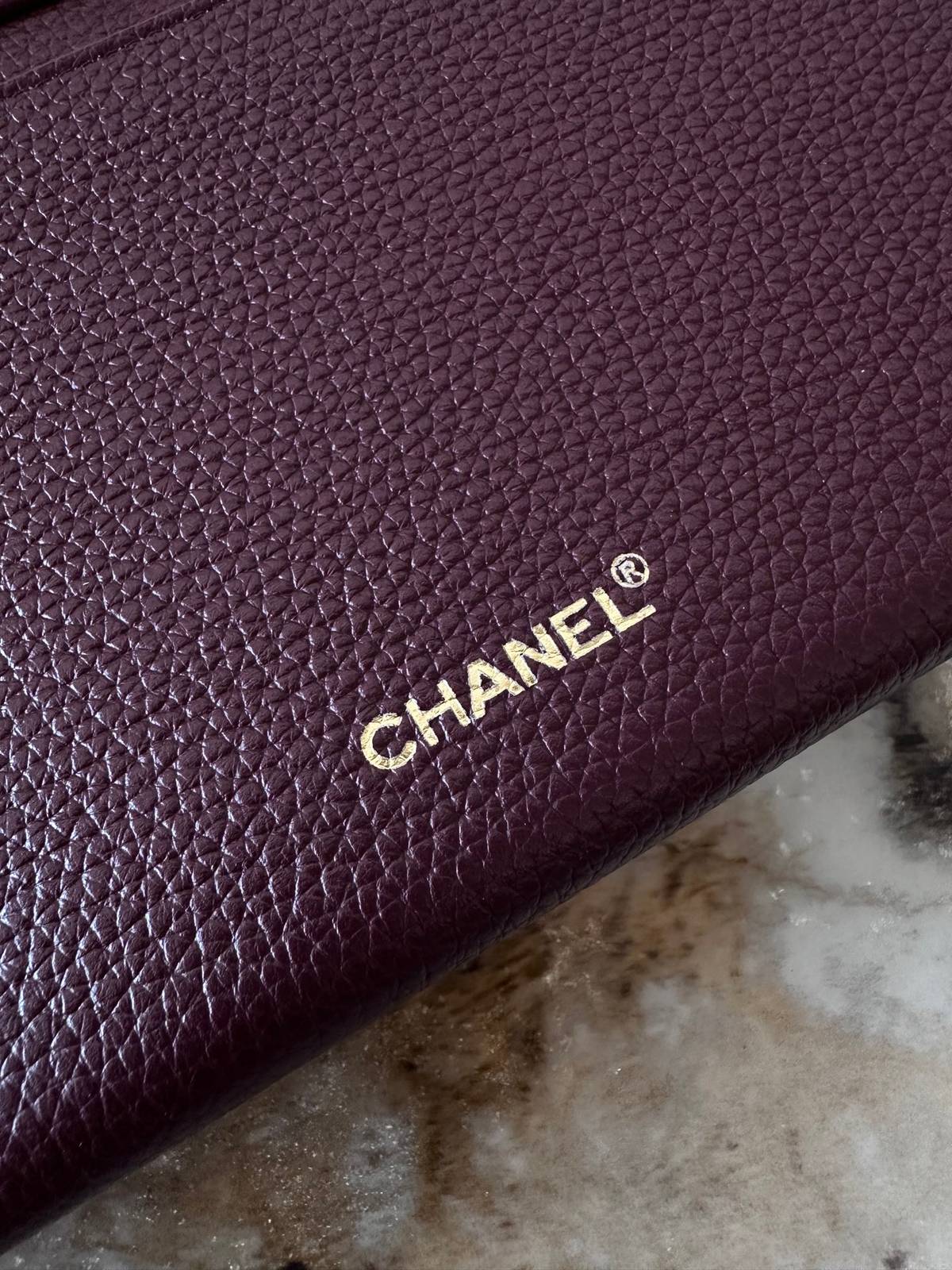 シャネル CHANEL マトラッセ バニティバッグ キャビアスキン ゴールド金具 レザー編み込みチェーン ブラック ホワ - 画像 15