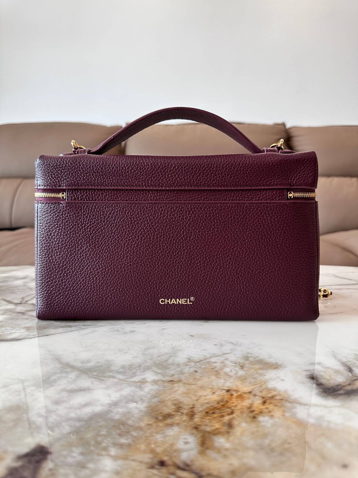 シャネル CHANEL マトラッセ バニティバッグ キャビアスキン ゴールド金具 レザー編み込みチェーン ブラック ホワ - 画像 17