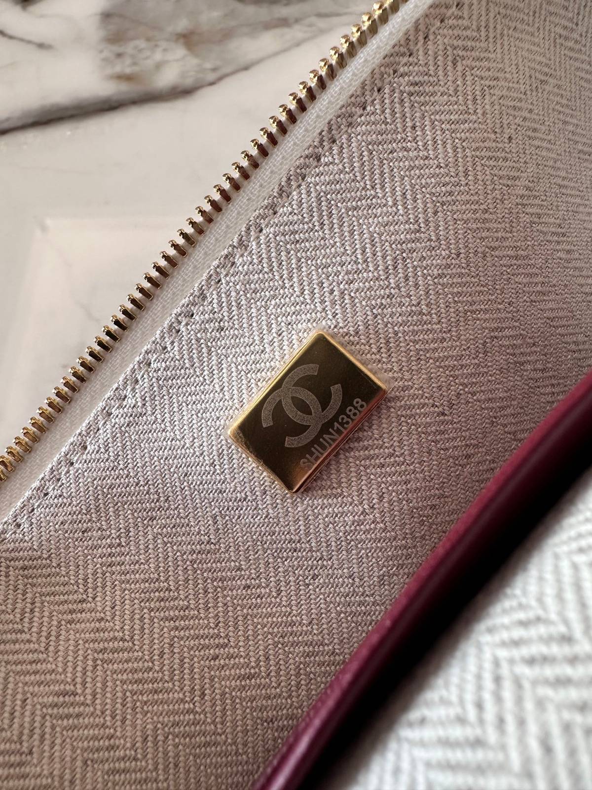 シャネル CHANEL マトラッセ バニティバッグ キャビアスキン ゴールド金具 レザー編み込みチェーン ブラック ホワ - 画像 20