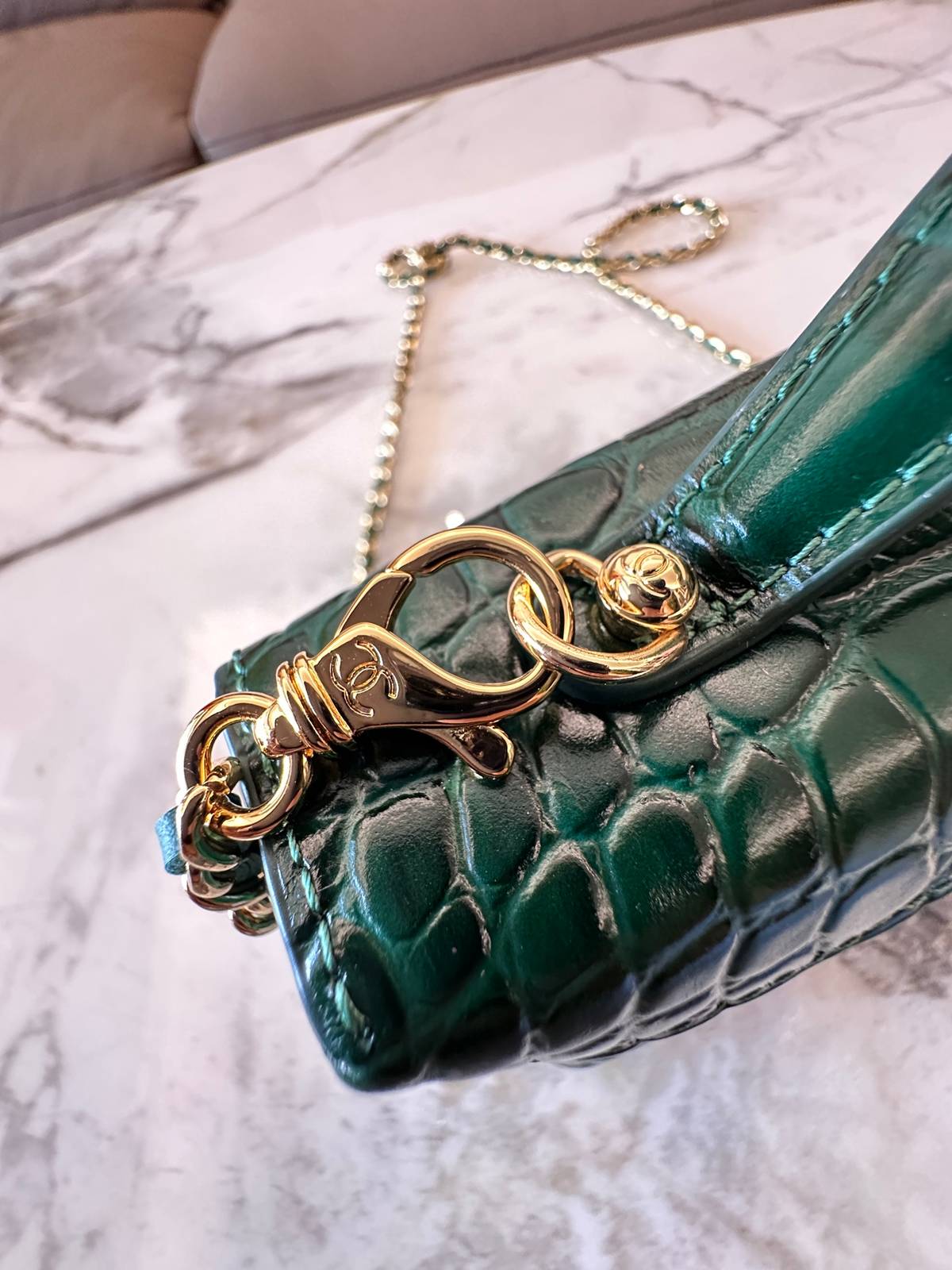 シャネル CHANEL マトラッセ キャビアスキン バニティバッグ ブラック ゴールド金具 レディース - 画像 5