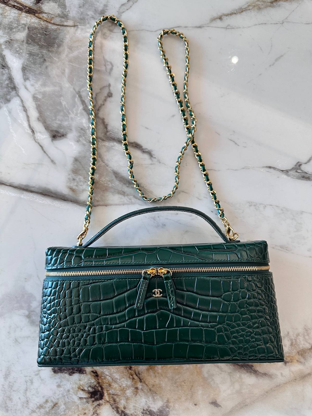 シャネル CHANEL マトラッセ キャビアスキン バニティバッグ ブラック ゴールド金具 レディース - 画像 13