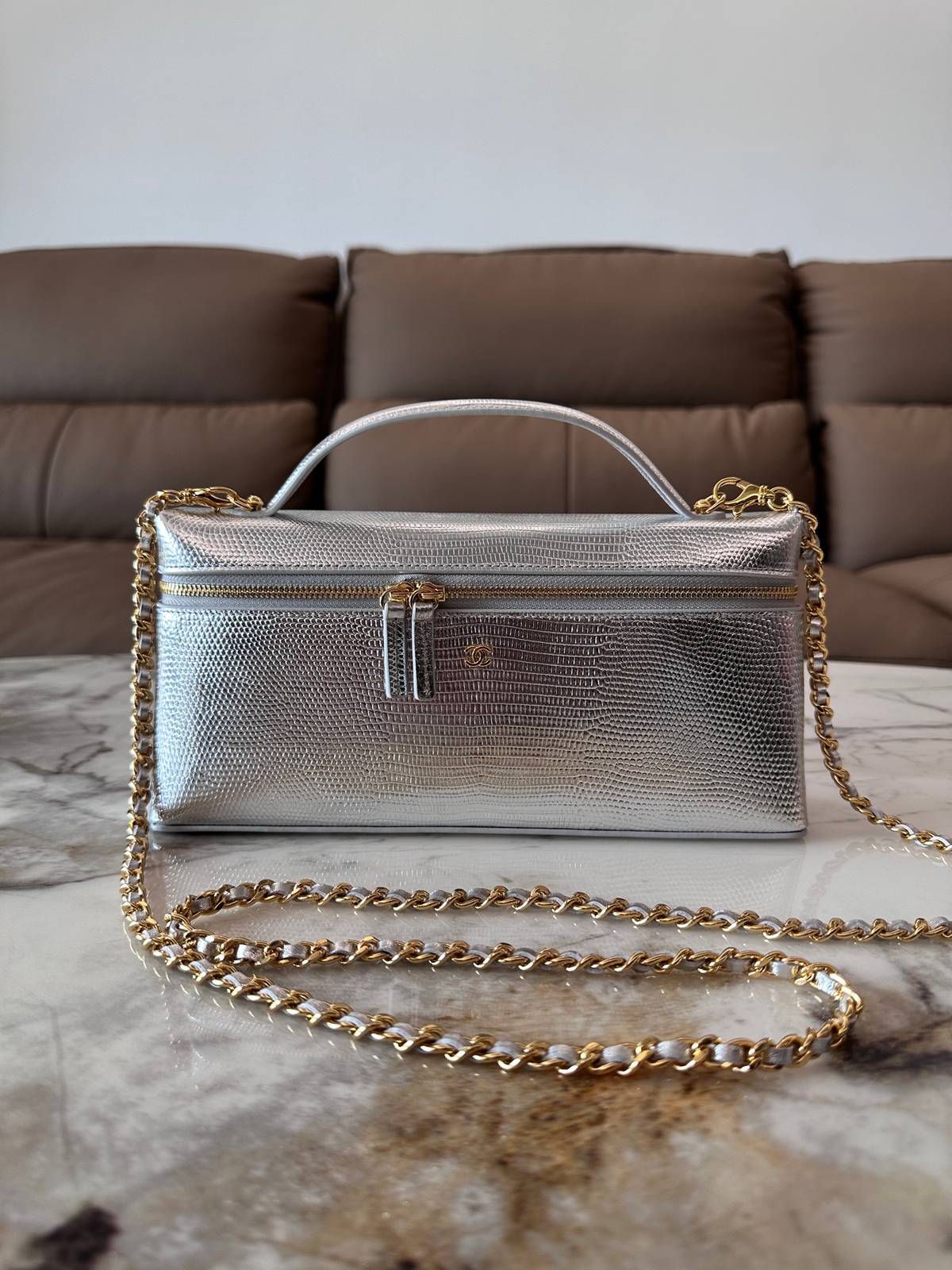 シャネル CHANEL マトラッセ キャビアスキン チェーンショルダーバッグ ゴールド金具 レディース ブラック - 画像 10