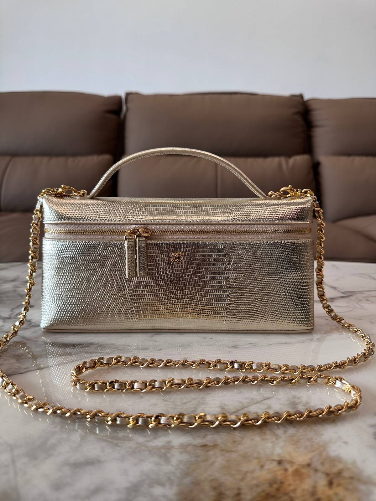 シャネル CHANEL マトラッセ キャビアスキン チェーンショルダーバッグ ゴールド金具 レディース ブラック - 画像 19