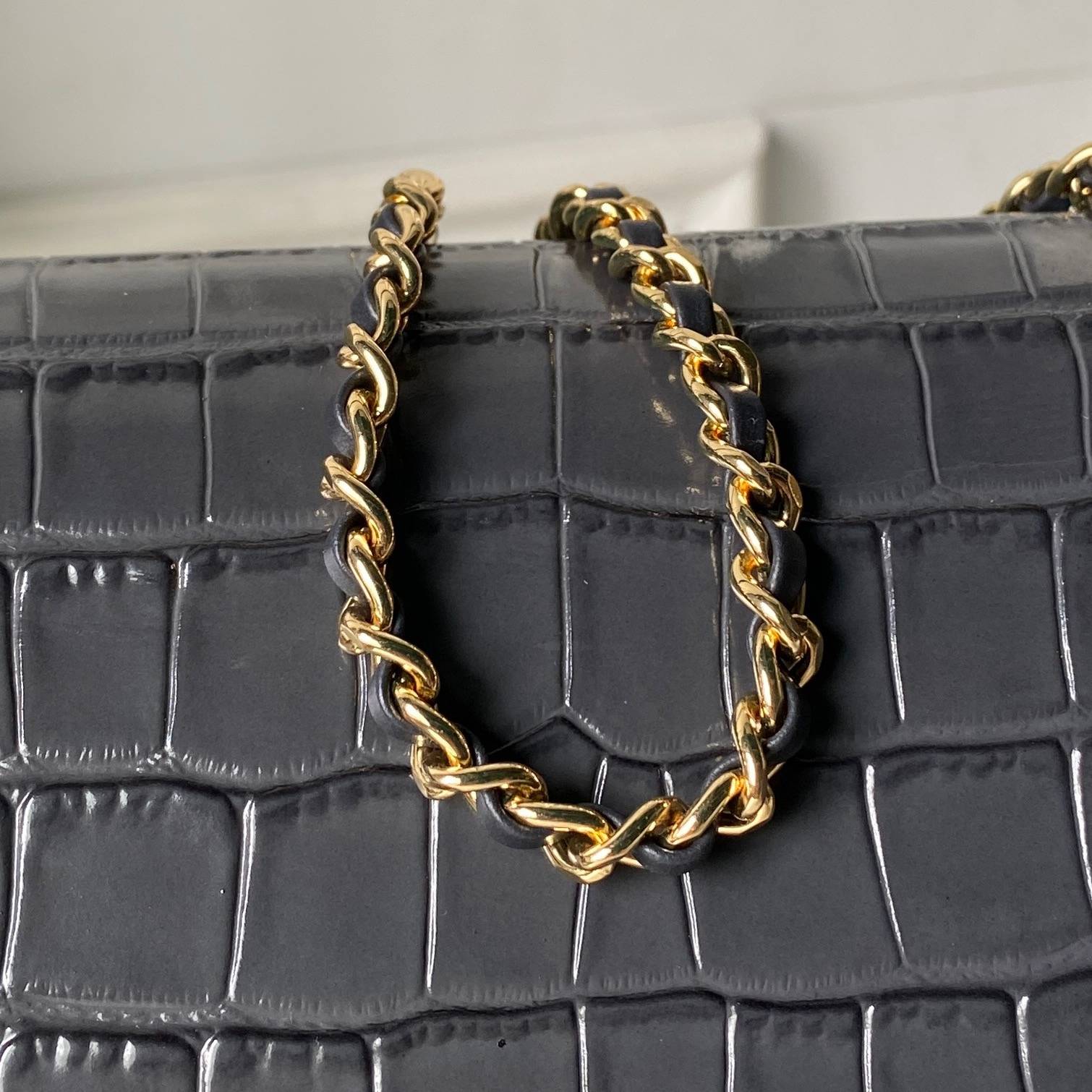 シャネル AS5294 キャビアスキン チェーンショルダーバッグ ゴールド金具 レディース - 画像 14
