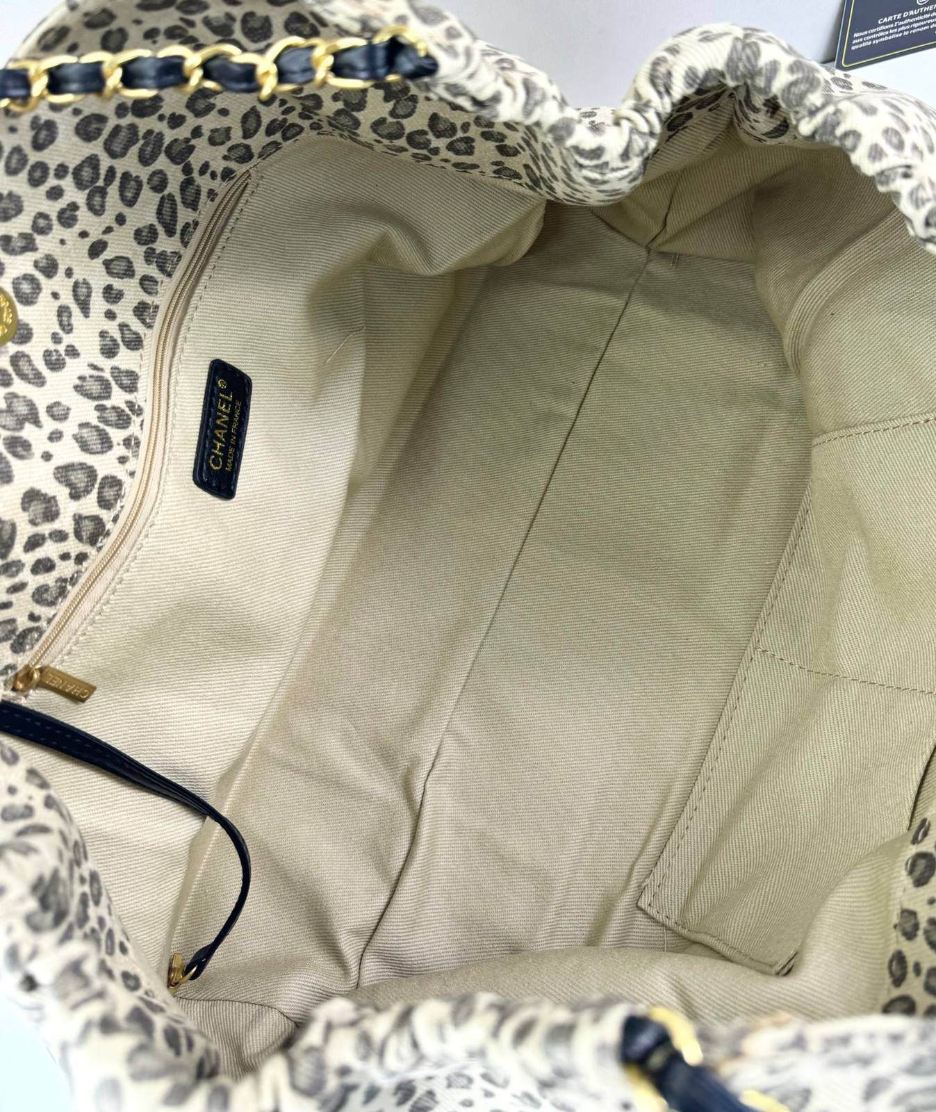 CHANEL シャネル 6708 マトラッセ フラップバッグ レオパード柄 キャビアスキン ゴールド金具 レディース - 画像 5