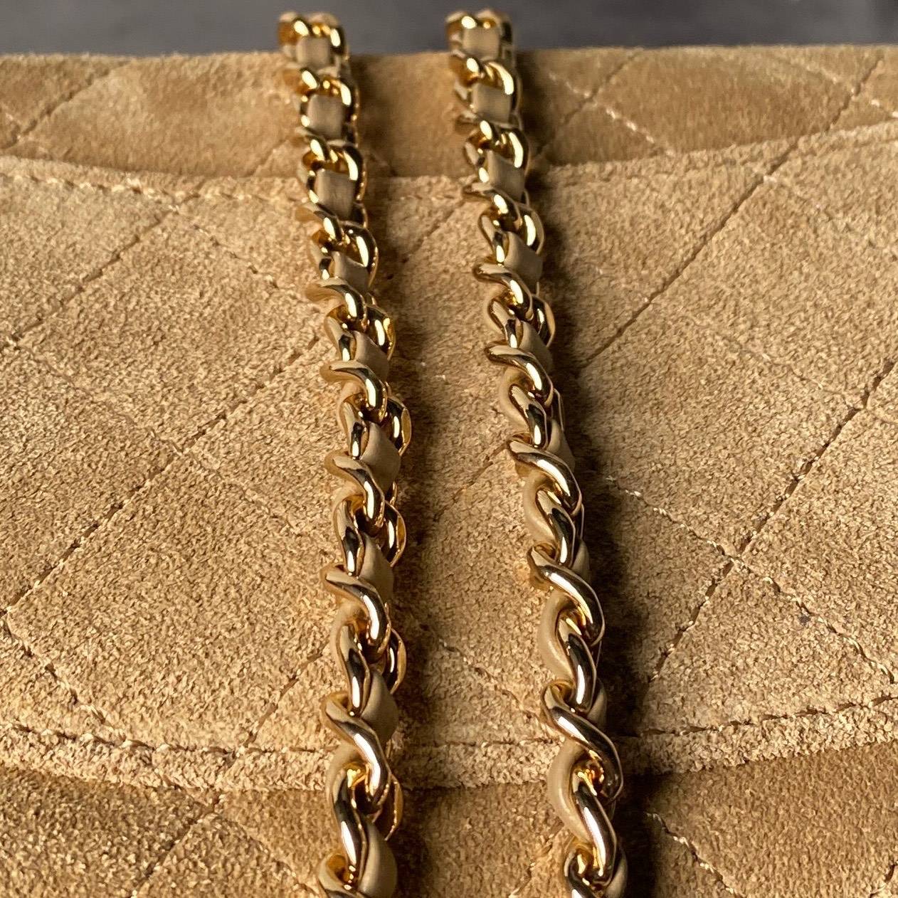 シャネル CHANEL マトラッセ ミニフラップバッグ ラムスキン ゴールド金具 レザー編み込みチェーン ミニバッグ レ - 画像 16