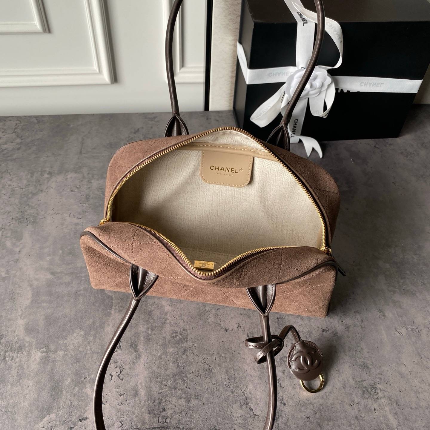 シャネル CHANEL 6580 マトラッセ ラムスキン ハンドバッグ ゴールド金具 レザー編み込みチェーン フラップバ - 画像 4