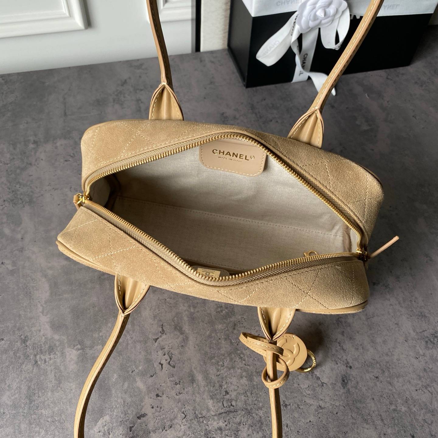 シャネル CHANEL 6580 マトラッセ ラムスキン ハンドバッグ ゴールド金具 レザー編み込みチェーン フラップバ - 画像 13
