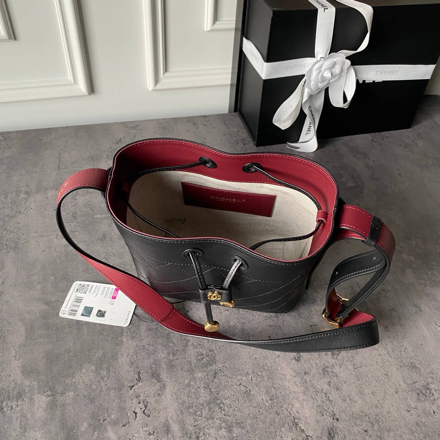 シャネル CHANEL マトラッセ チェーンショルダーバッグ キャビアスキン ブラック ゴールド金具 レディース - 画像 12