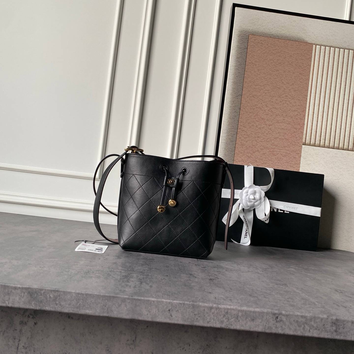 シャネル CHANEL マトラッセ チェーンショルダーバッグ キャビアスキン ブラック ゴールド金具 レディース - 画像 19