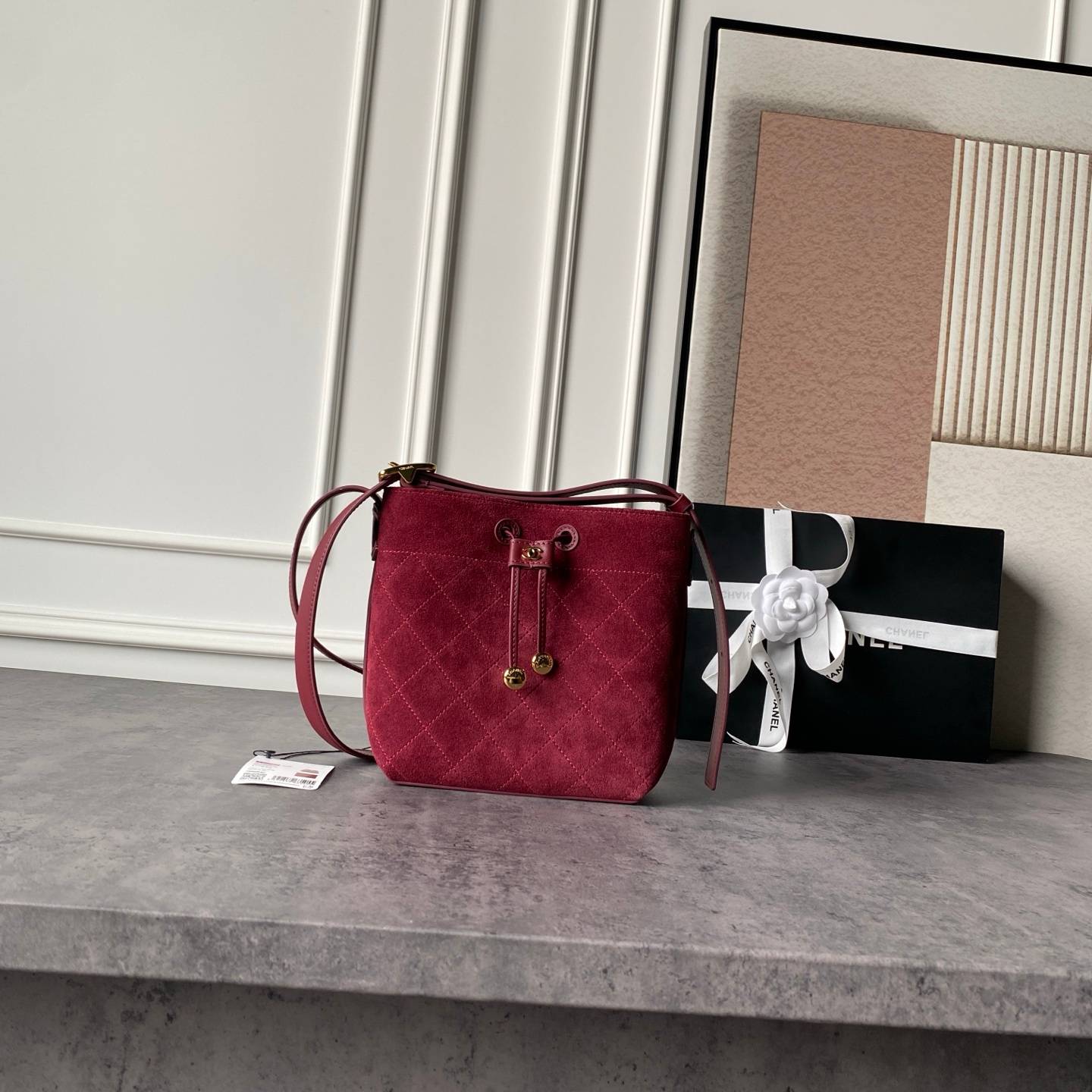 シャネル CHANEL 6537 マトラッセ フラップバッグ レザー編み込みチェーン ゴールド金具 レディース ブラック - 画像 10