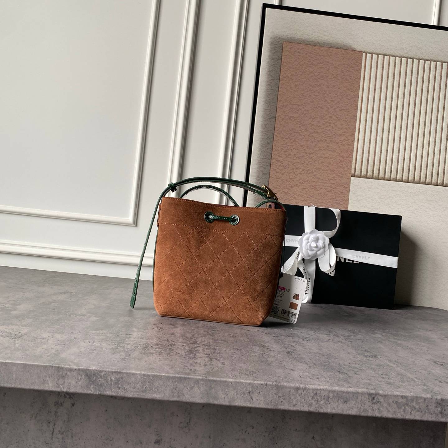 シャネル CHANEL 6537 マトラッセ フラップバッグ レザー編み込みチェーン ゴールド金具 レディース ブラック - 画像 18