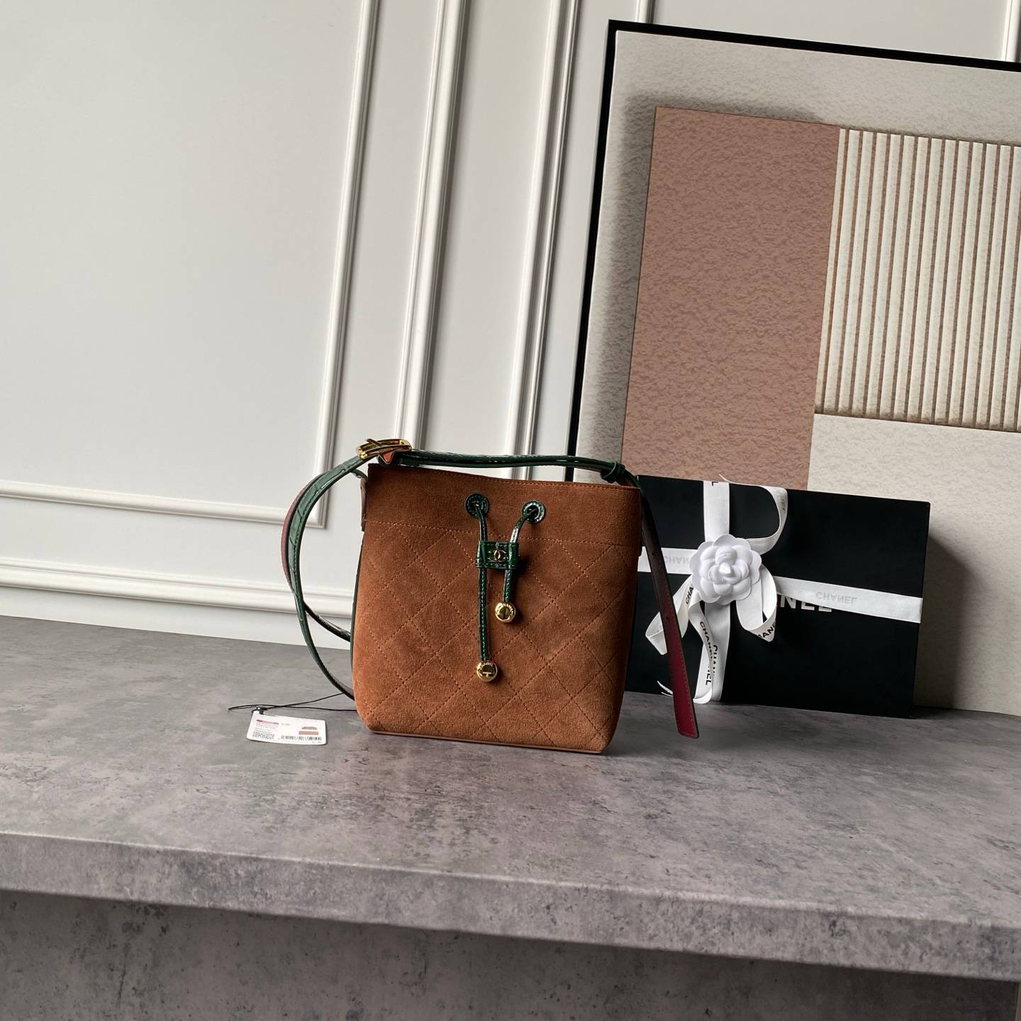シャネル CHANEL 6537 マトラッセ フラップバッグ レザー編み込みチェーン ゴールド金具 レディース ブラック - 画像 19