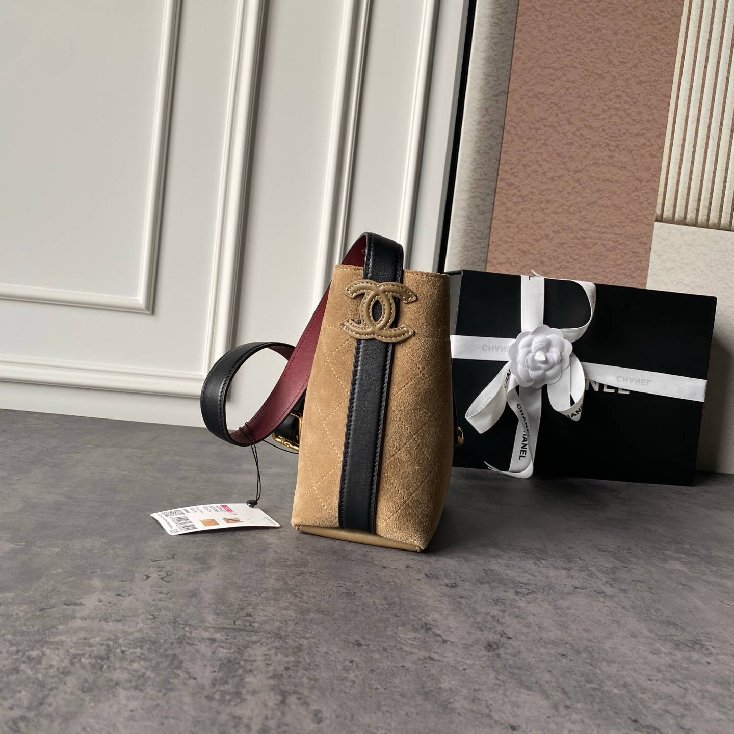 シャネル CHANEL 6537 マトラッセ フラップバッグ レザー編み込みチェーン ゴールド金具 レディース ブラック - 画像 20