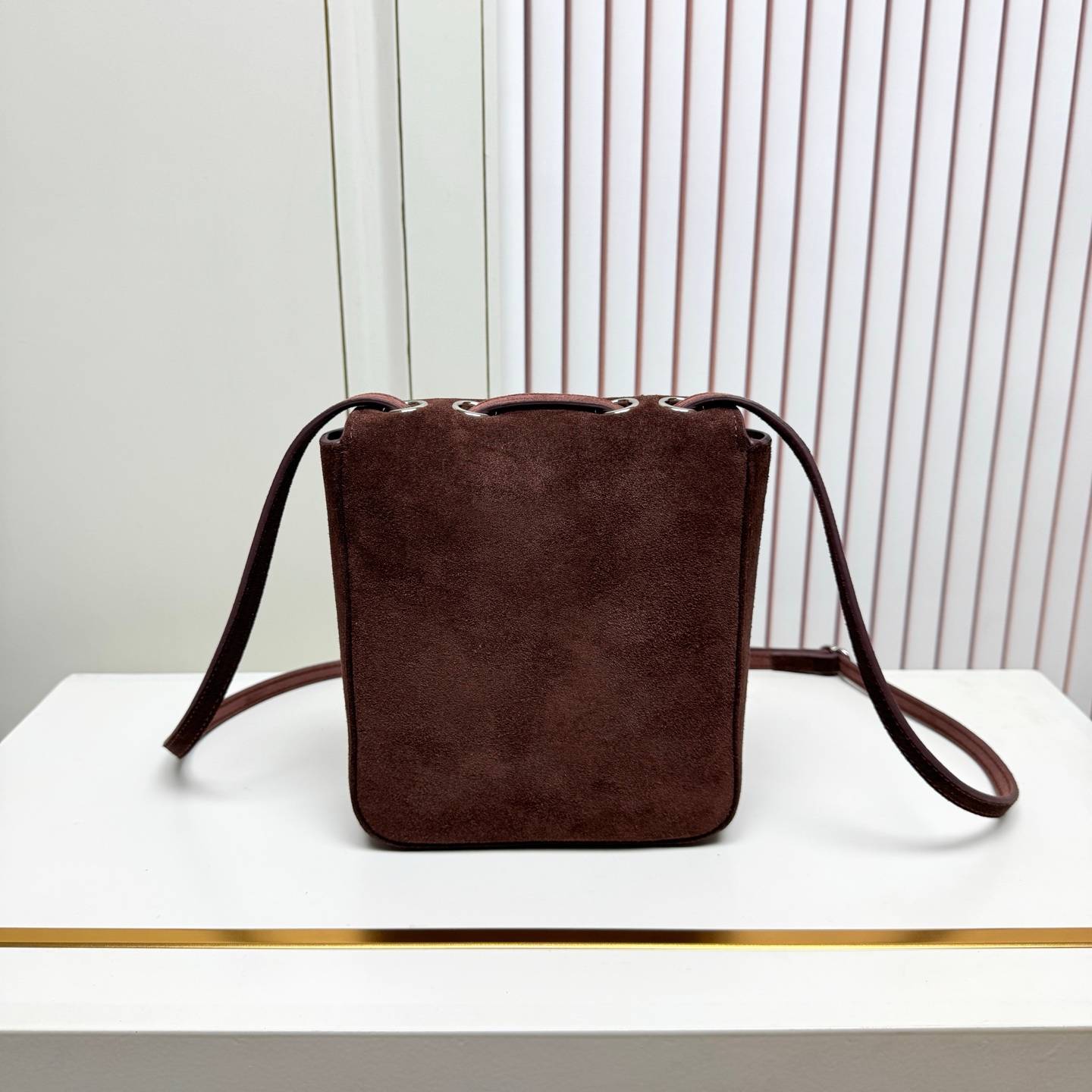 シャネル 6228 ラムスキン フラップバッグ シルバー金具 レザー編み込みチェーン クロスボディ レディース ブラック - 画像 6