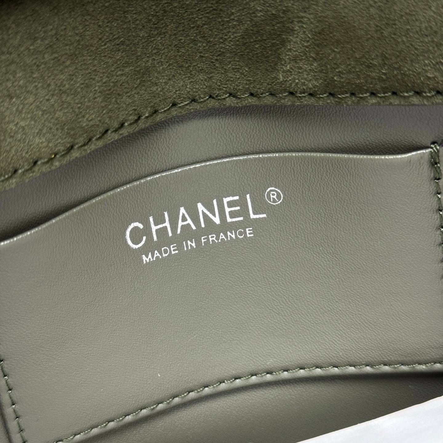 シャネル 6228 ラムスキン フラップバッグ シルバー金具 レザー編み込みチェーン クロスボディ レディース ブラック - 画像 13