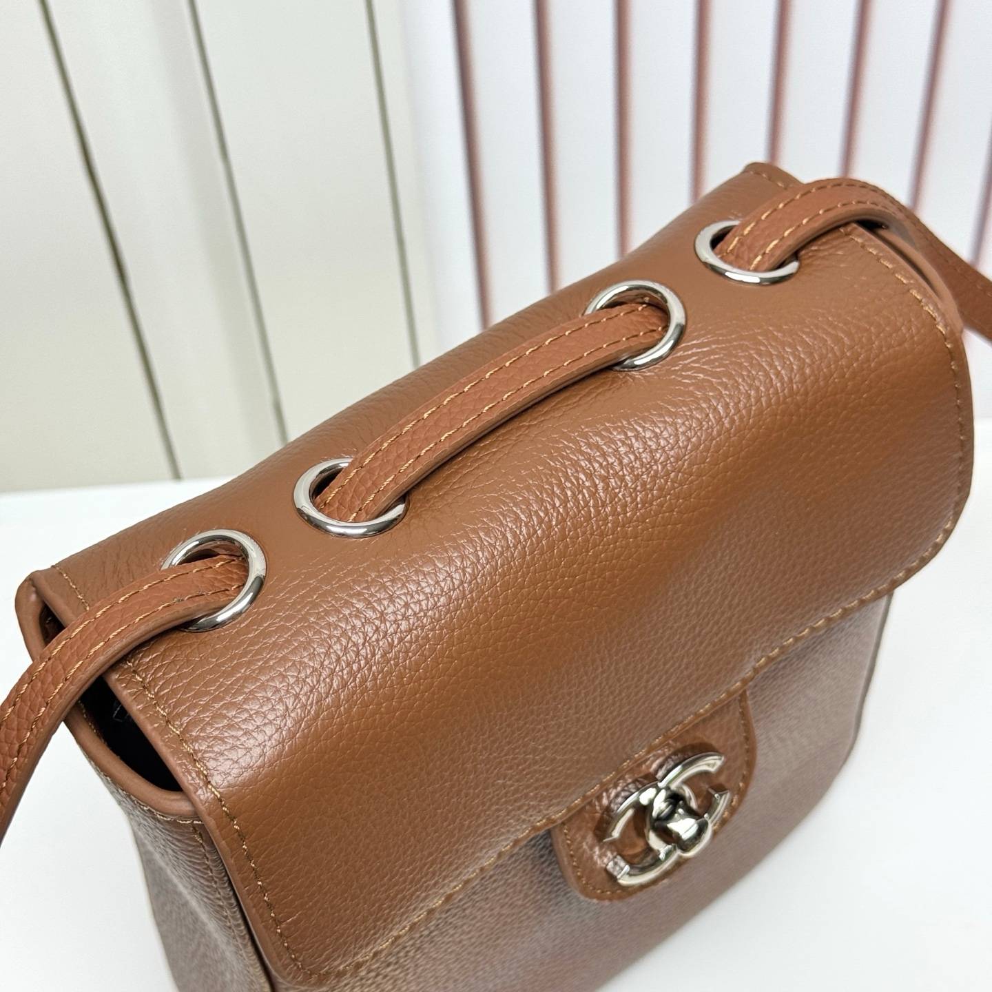 シャネル CHANEL 6228 マトラッセ フラップバッグ キャビアスキン シルバー金具 レザー編み込みチェーン 2W - 画像 16