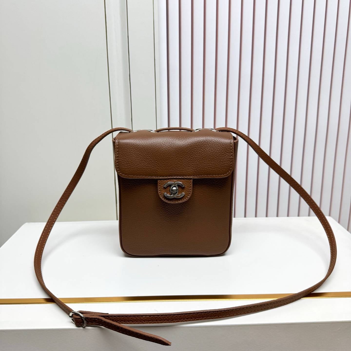 シャネル CHANEL 6228 マトラッセ フラップバッグ キャビアスキン シルバー金具 レザー編み込みチェーン 2W - 画像 19